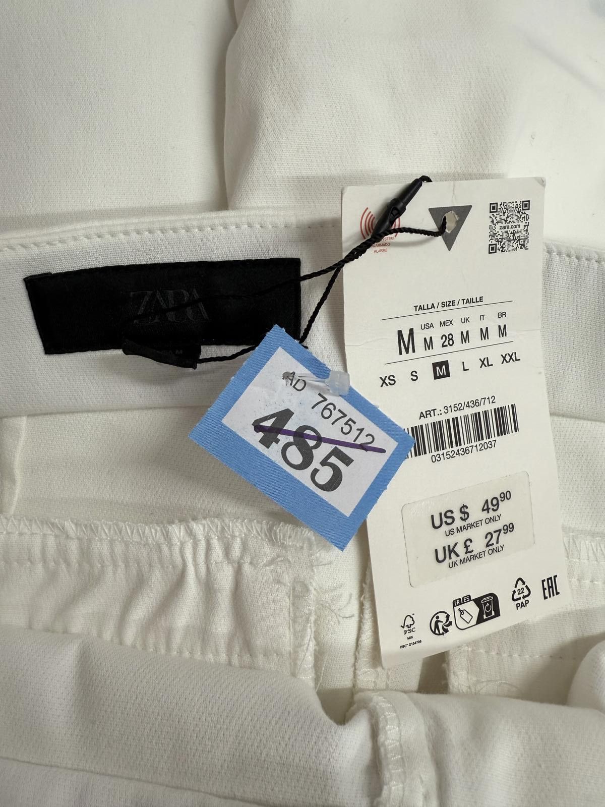 Zara Zara White Flared Trousers Size M Size 32" / US 10 / IT 46 - 2 Thumbnail