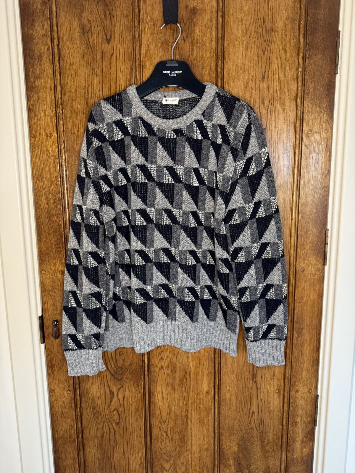 Saint Laurent Paris FW15 Grail Saint Laurent geometric metallic sweater Hedi XL Size US XL / EU 56 / 4 - 2 Thumbnail