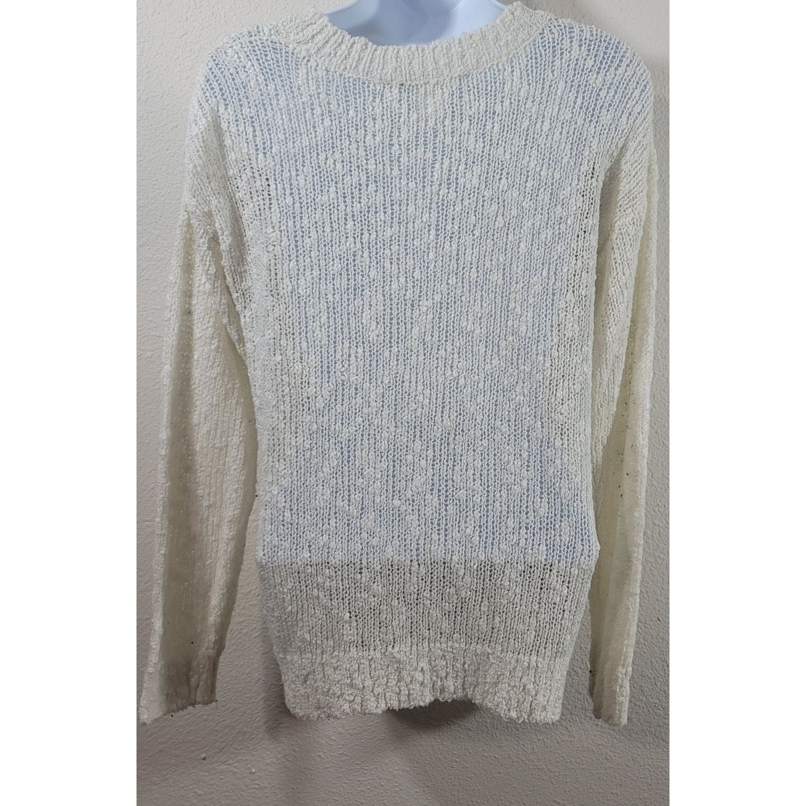 Other Ellison Ellison White Teal Popcorn Knit Aztec Sweater Large Size L / US 10 / IT 46 - 3 Thumbnail