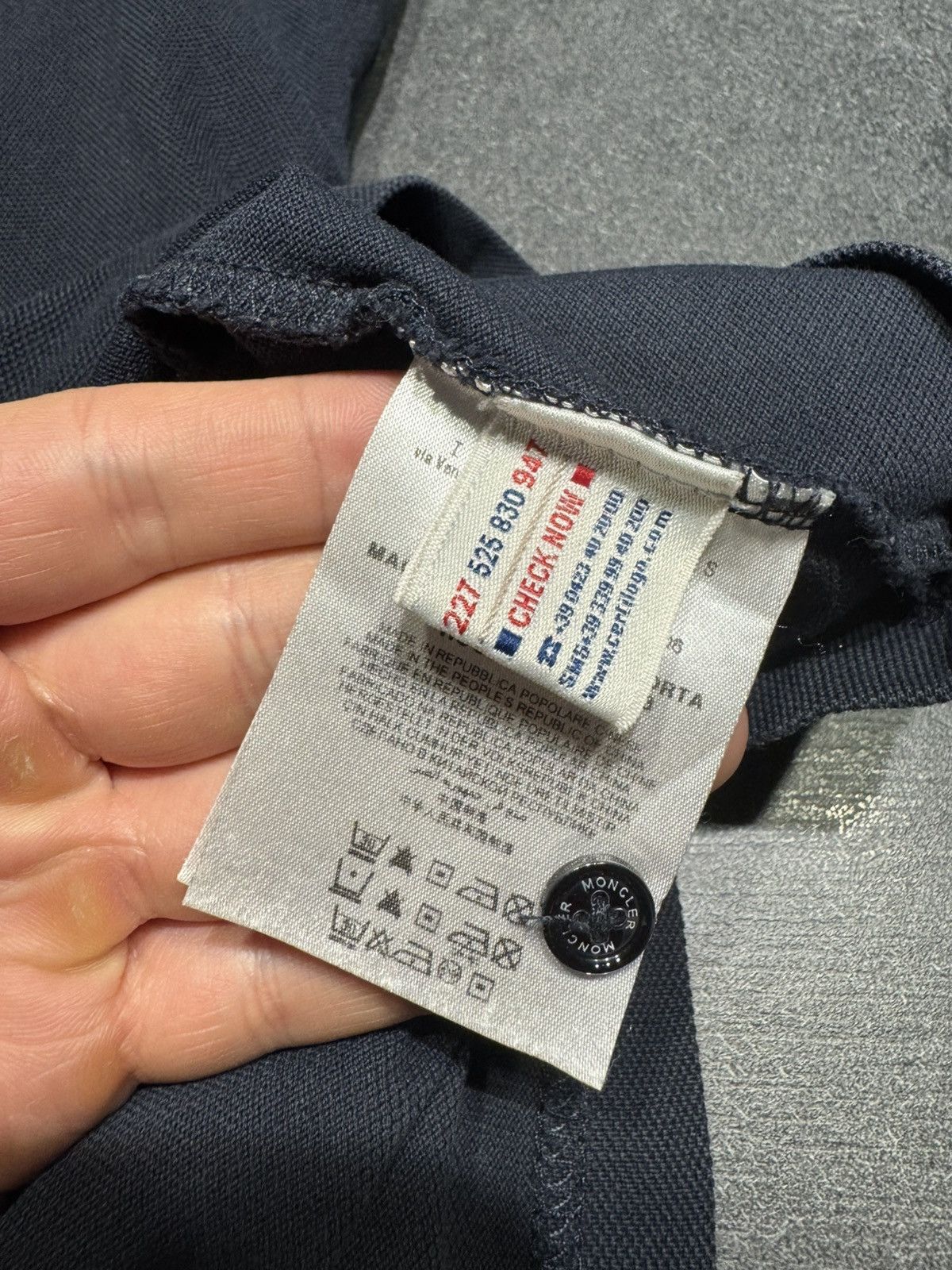 Moncler Moncler Designer Polo T-Shirt Navy high end luxury patch Size US L / EU 52-54 / 3 - 5 Thumbnail
