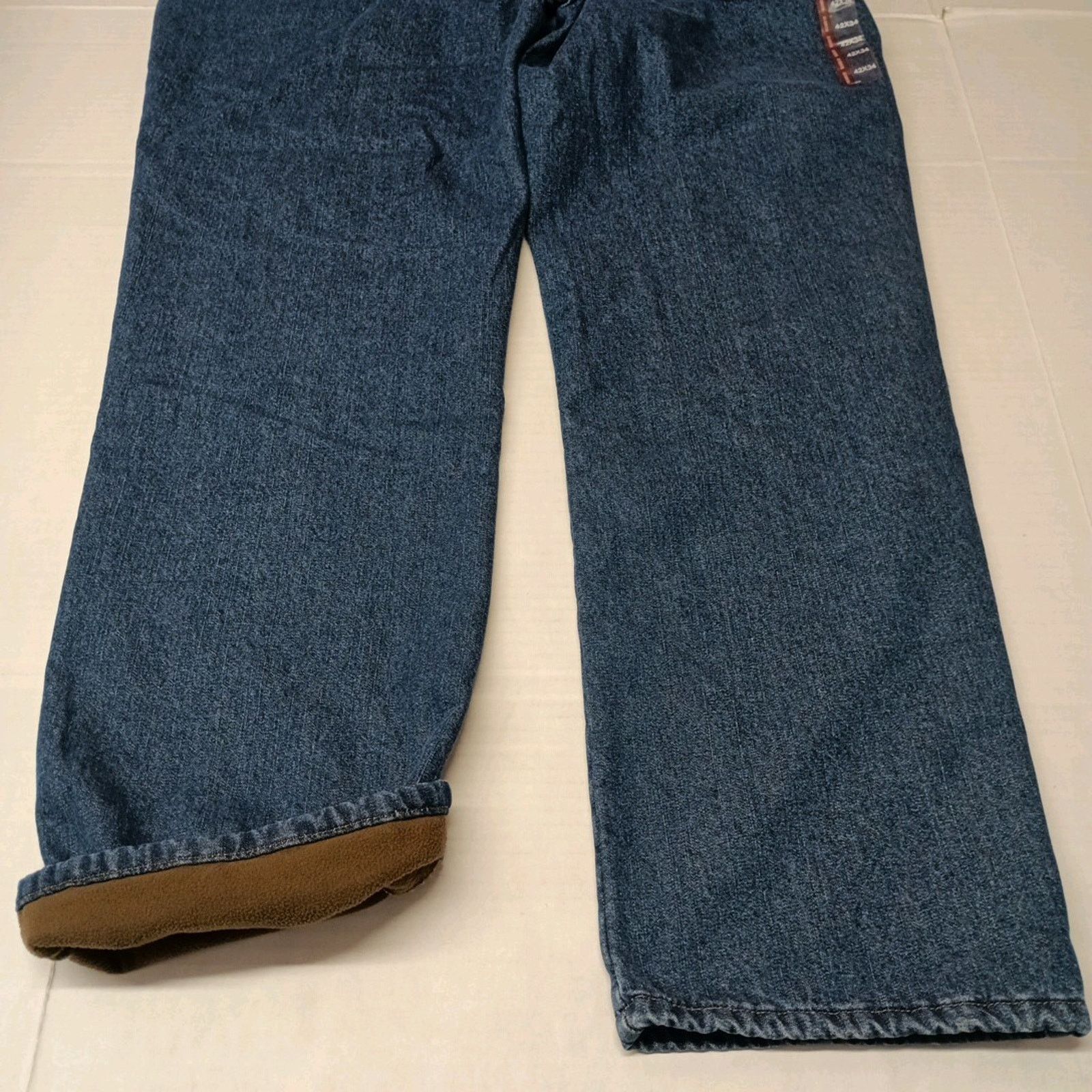 Lee Lee Fleece Lined Jeans Relaxed Straight Mens Size 42x34 Blue Size US 42 / EU 58 - 6 Thumbnail