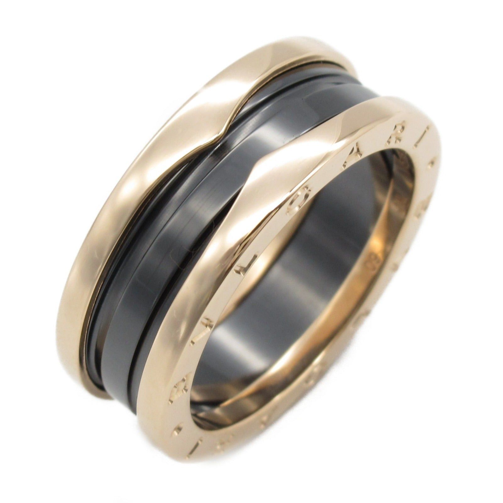 Bvlgari Bvlgari B-Zero1 B Zero One Ring K18Pg (Pink Gold) Ceramic Black Gold Size ONE SIZE - 1 Thumbnail