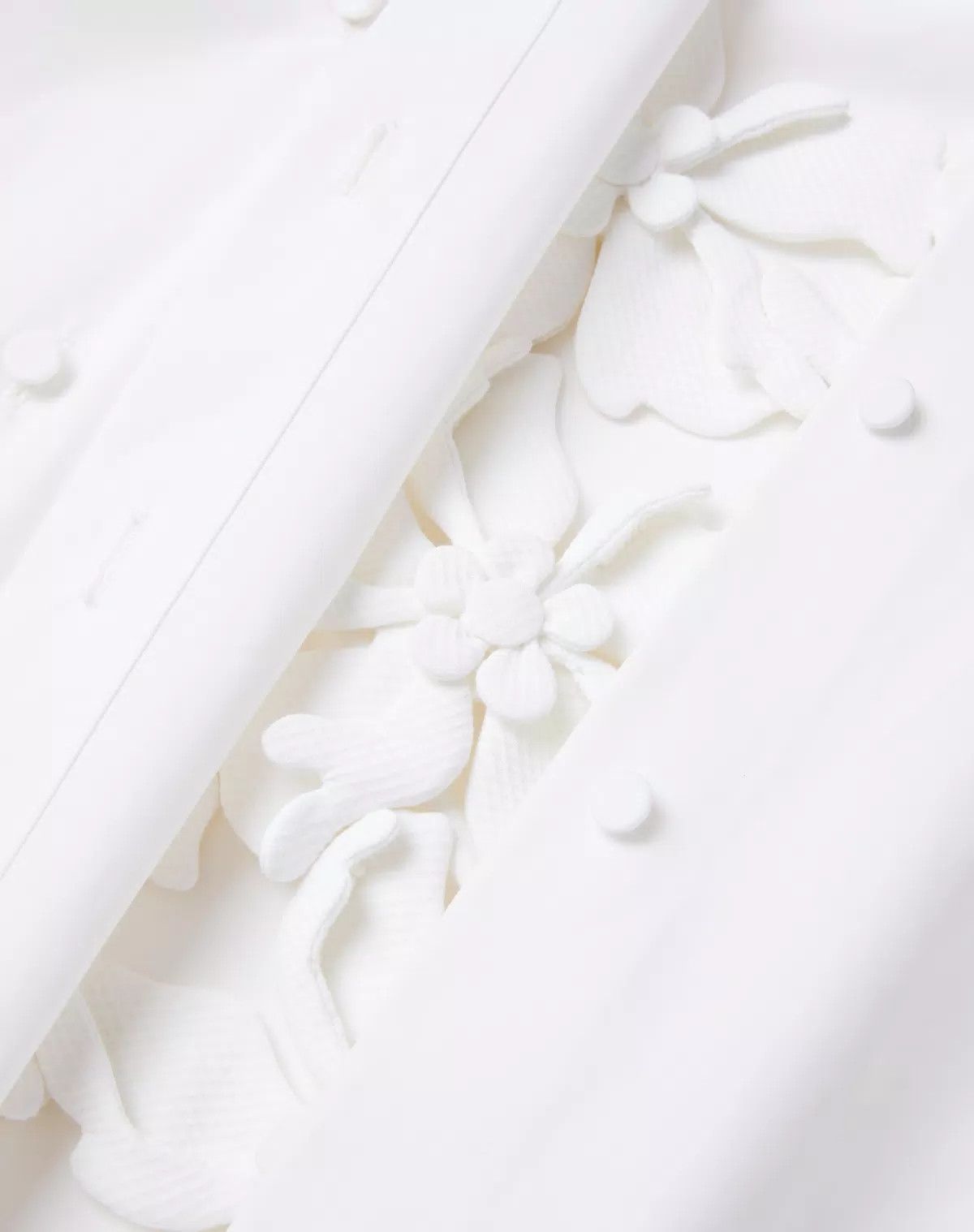 Valentino o1s1wg110625 Embroidered Shirt in White Size S / US 4 / IT 40 - 7 Thumbnail