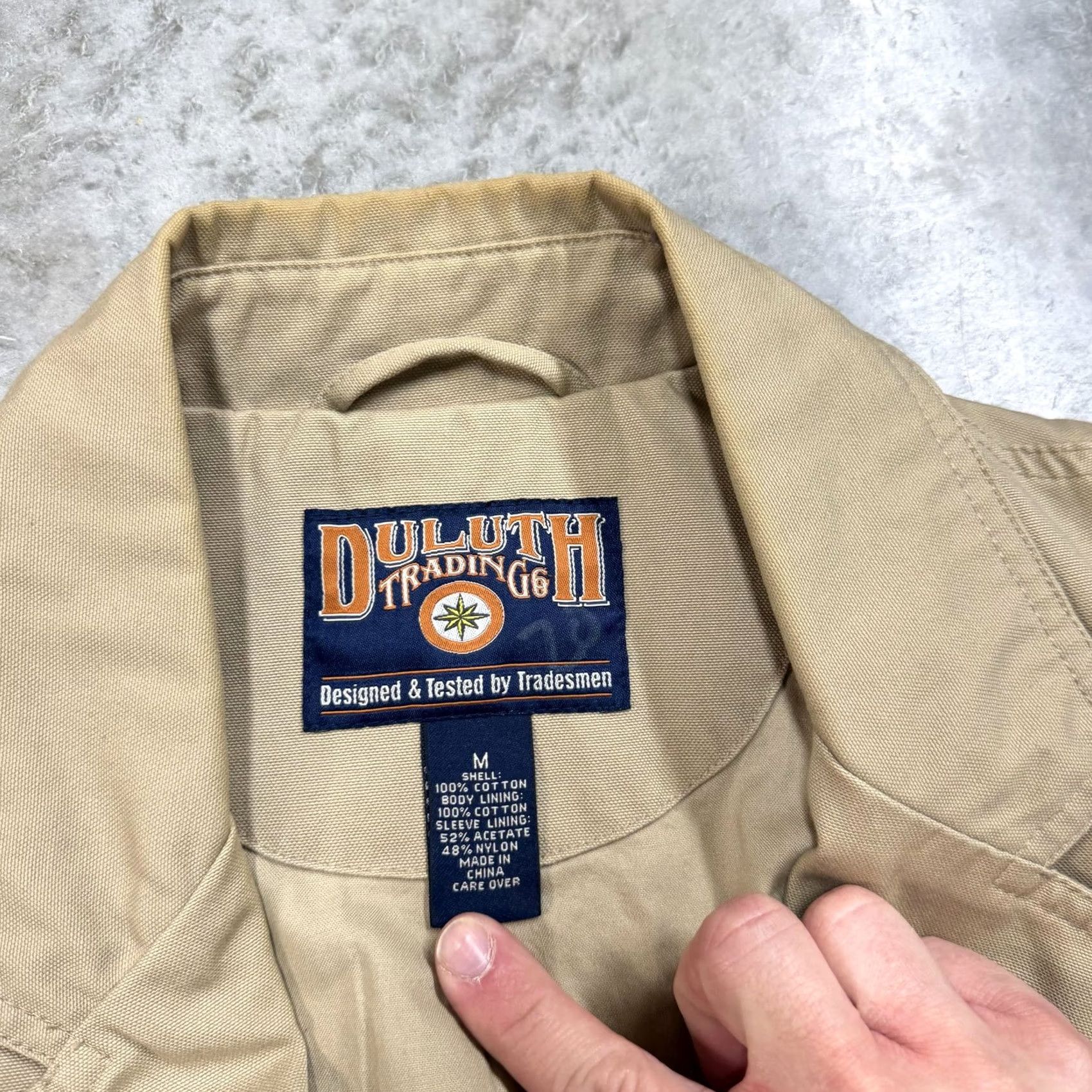 Duluth Trading Company Duluth Trading Co Blazer Mens Medium Beige Canvas Sport Coat Jacket Size 40R - 3 Thumbnail