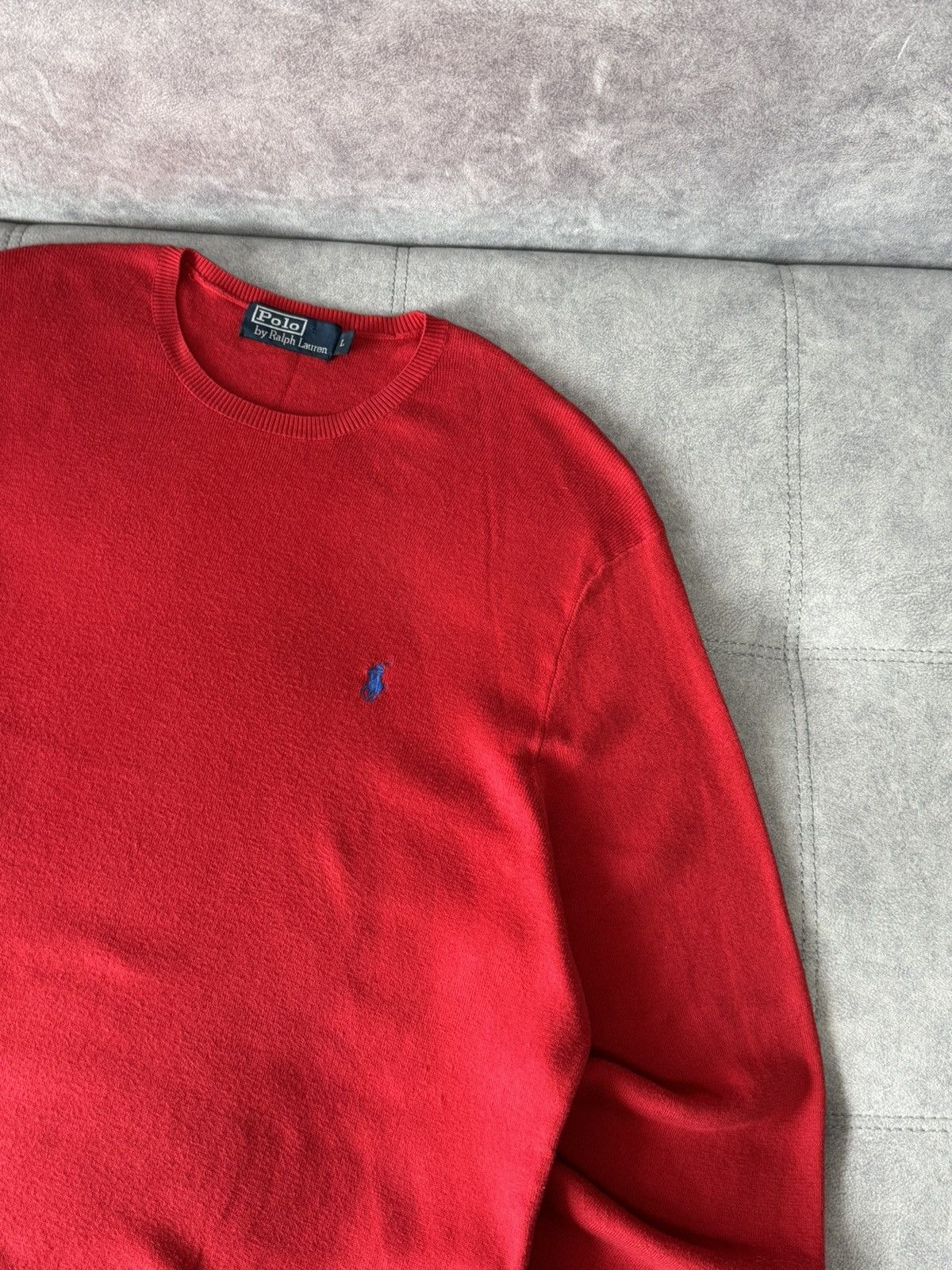 Polo Ralph Lauren × Vintage Vintage Polo Ralph Lauren red cotton sweater Y2K size L Size US L / EU 52-54 / 3 - 8 Thumbnail