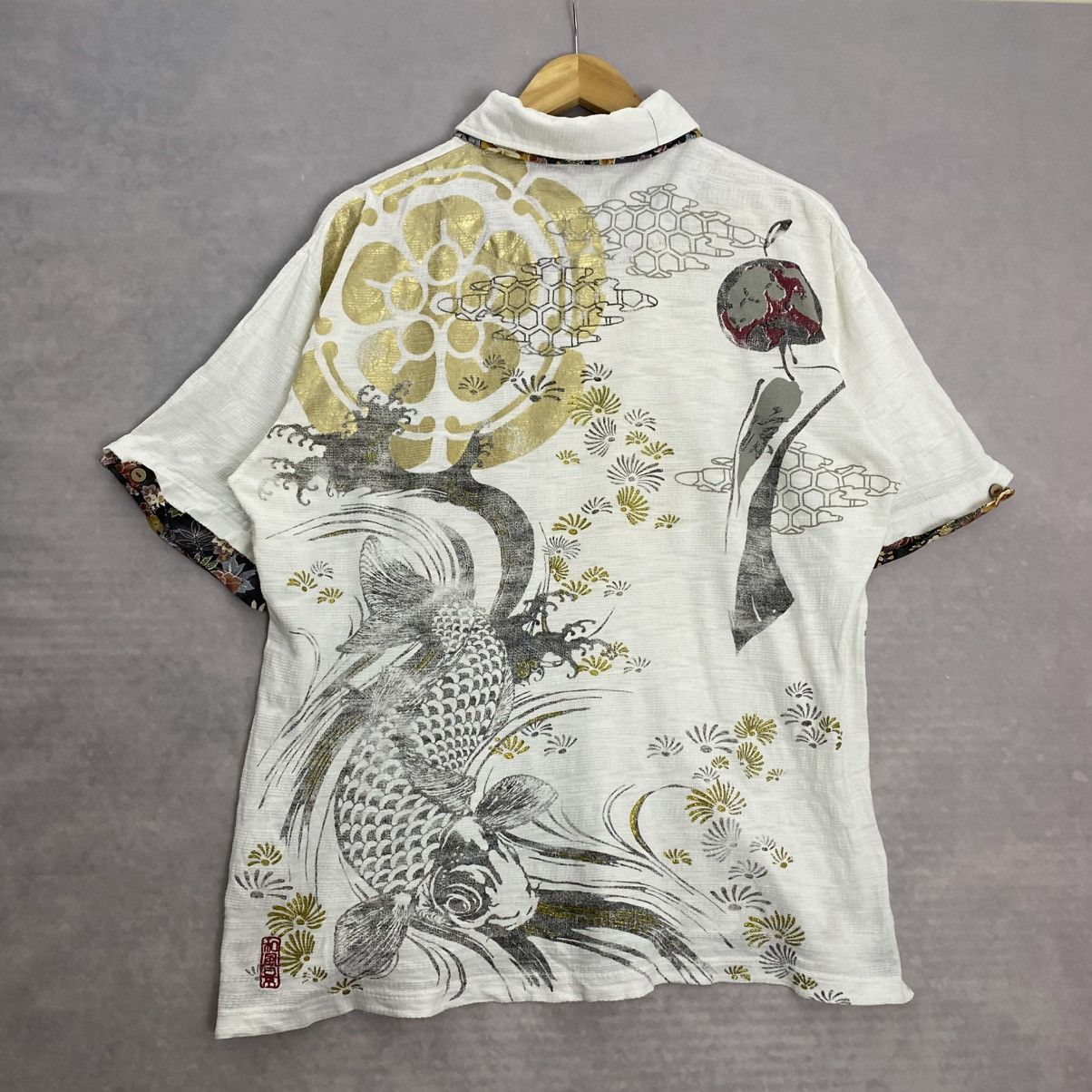 Japanese Brand Vintage Y2K Japanese Traditional Koi Fish Design Size US L / EU 52-54 / 3 - 2 Thumbnail