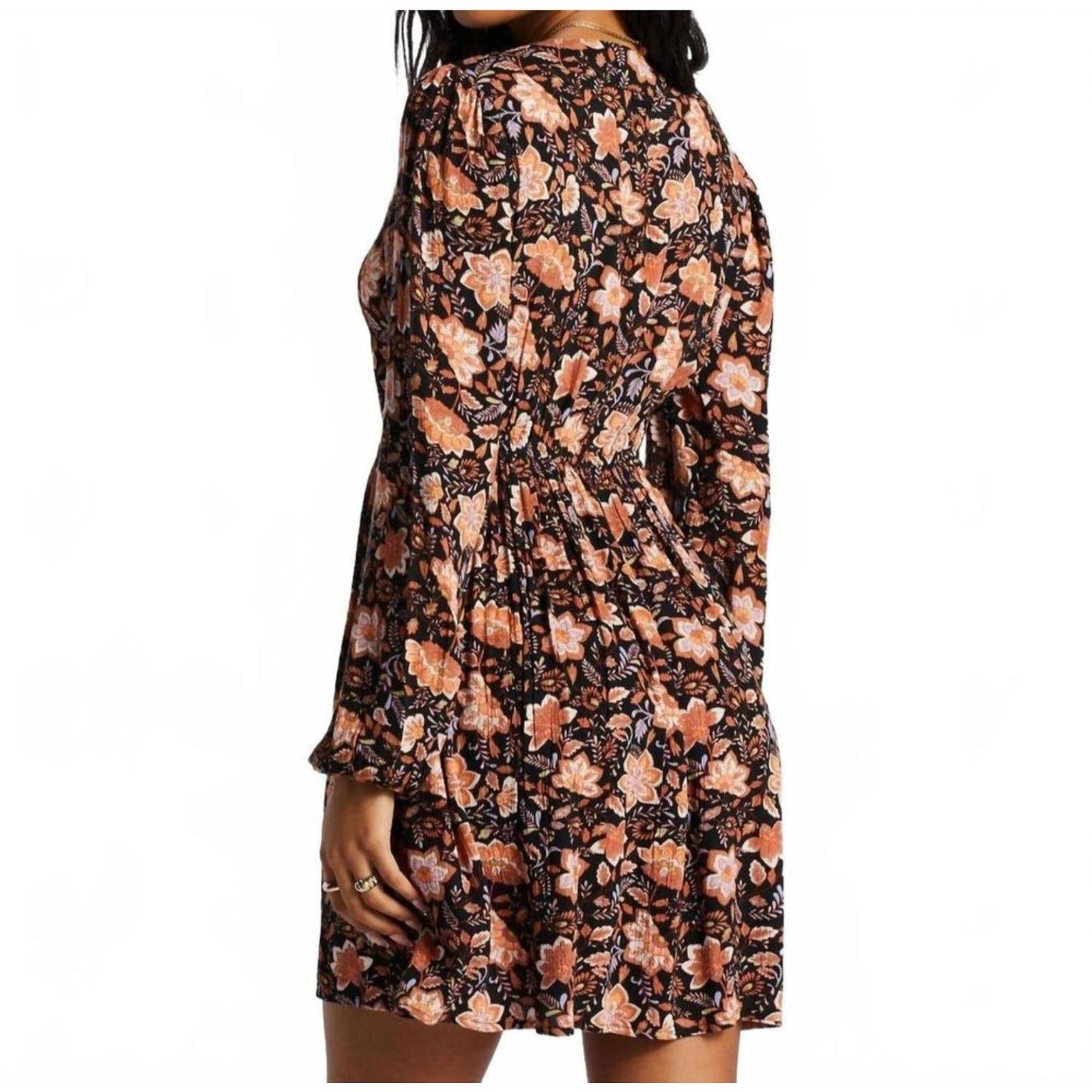 Billabong Billabong Tunic Sweetest Dream Floral Dress Long Sleeve Size M / US 6-8 / IT 42-44 - 5 Thumbnail