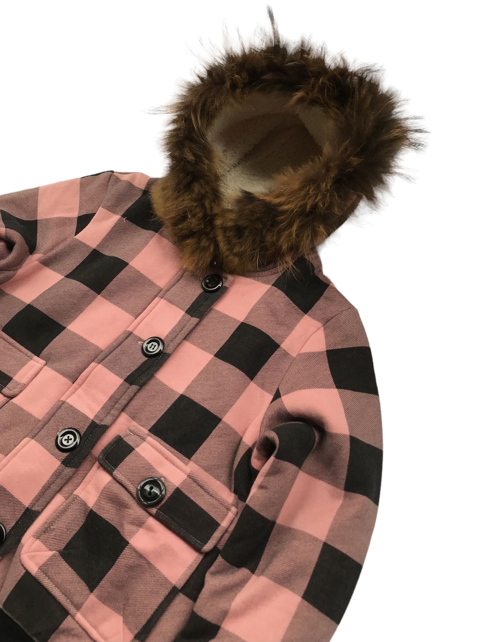 Japanese Brand Japanese Brand Fur Plaid Cargo Hoodie By Close Up Size US M / EU 48-50 / 2 - 4 Thumbnail