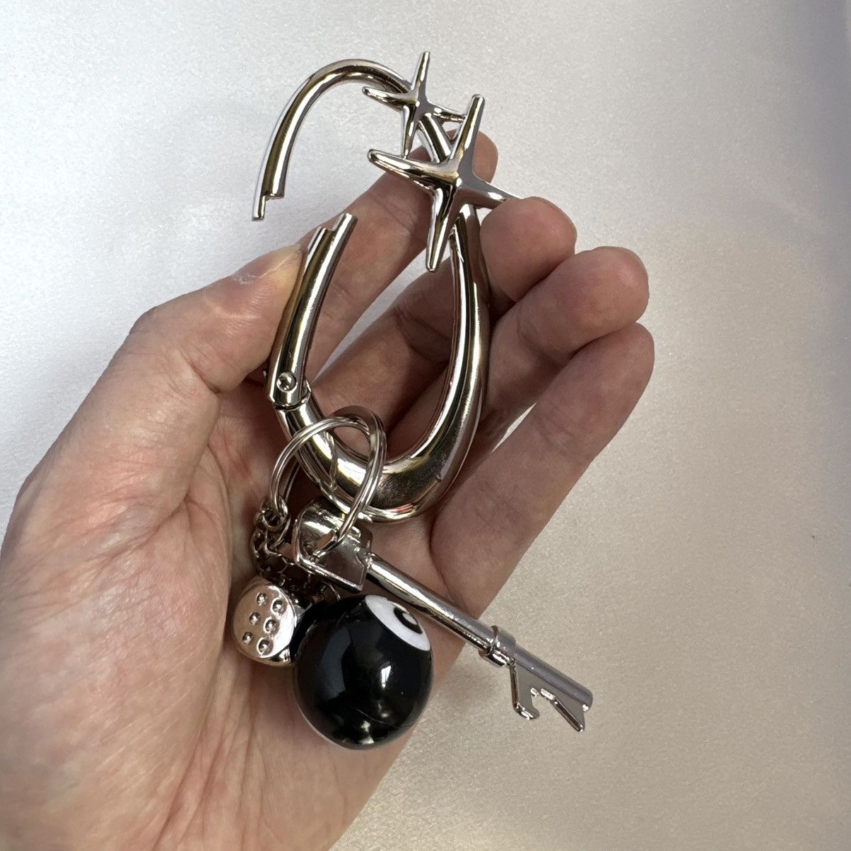 Other 8 Ball Keychain Key Ring Car Key Pants Chain for Men Women Size ONE SIZE - 6 Thumbnail
