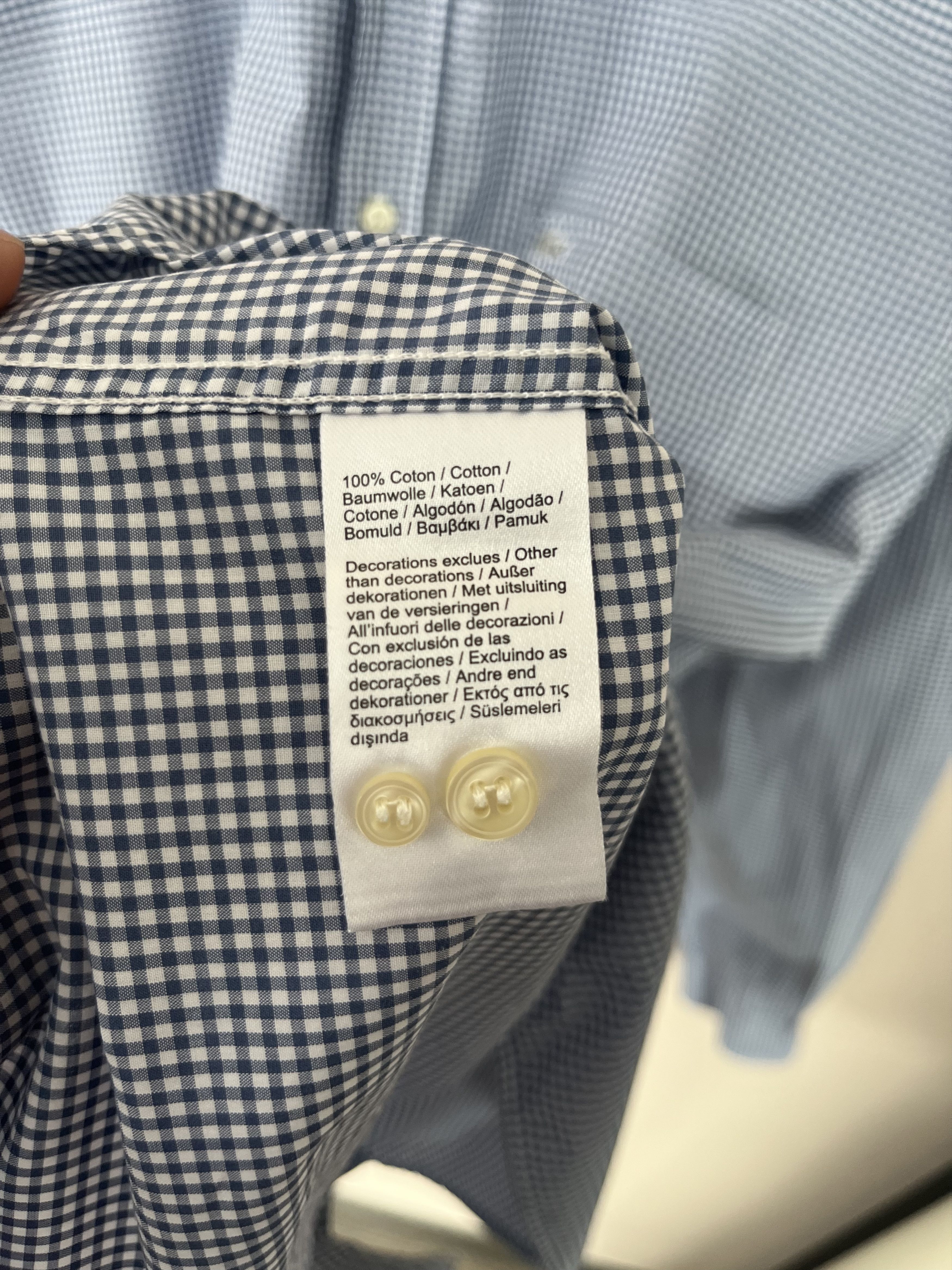 Lacoste Lacoste Check Button Down Shirt Longsleeve Classic Fit Size US XL / EU 56 / 4 - 6 Thumbnail