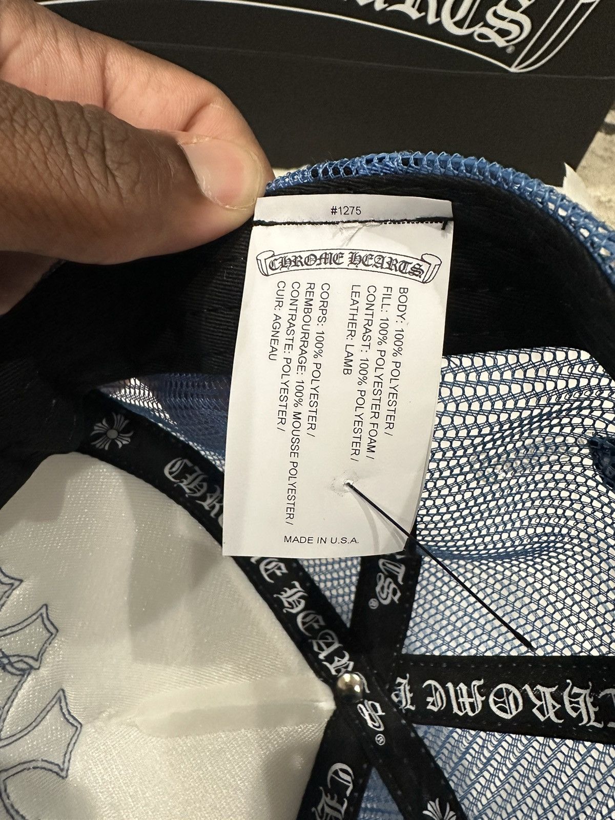 Chrome Hearts Chrome Hearts Cemetery Trucker Hat Blue Size ONE SIZE - 4 Thumbnail