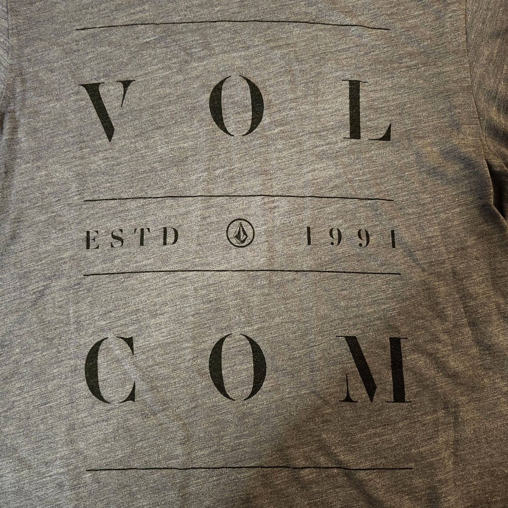 Volcom Volcom Men's Gray Heathered Short Sleeve T-shirt Tee M Graphic Print Crew Neck T-Shirt, Cotton Blend, Regular Fit, Easy Care, Mexico, Men Size US M / EU 48-50 / 2 - 3 Thumbnail