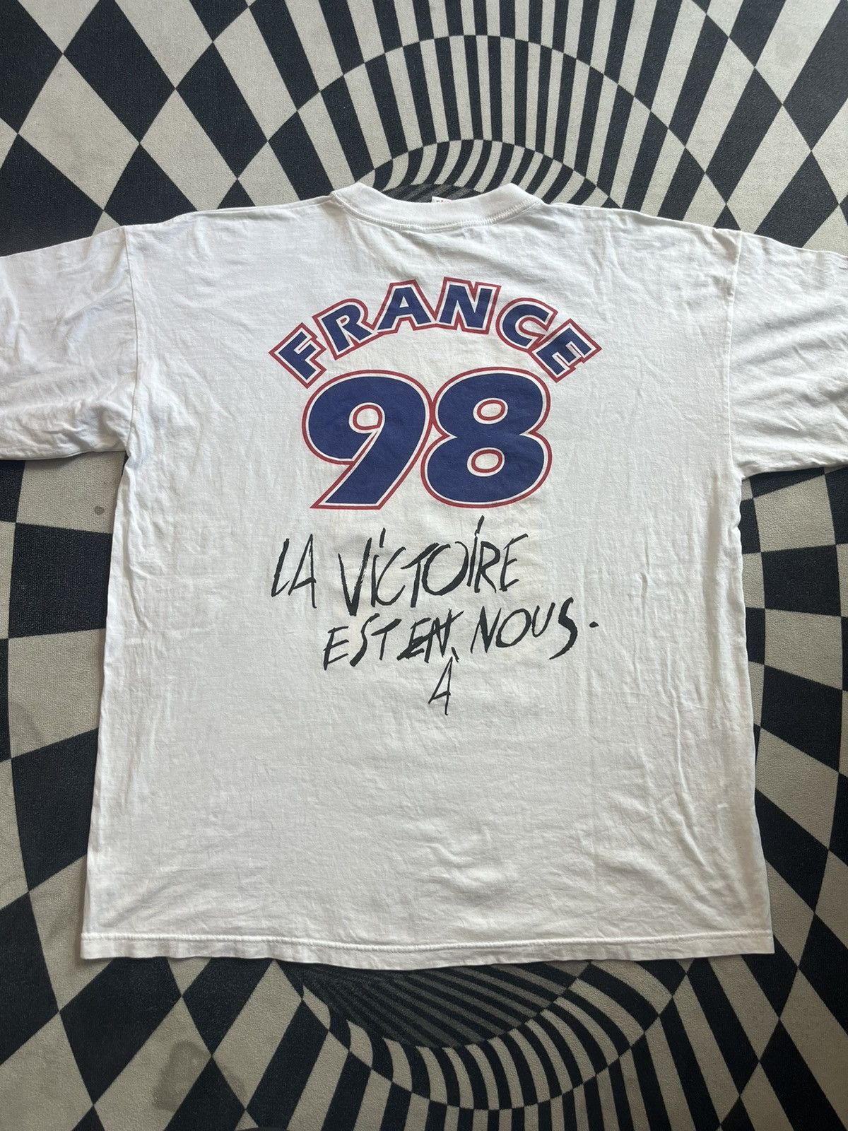 Adidas Vintage FRANCE 98’s Champion Du Monde Adidas 98’s Tshirt Size US L / EU 52-54 / 3 - 9 Thumbnail