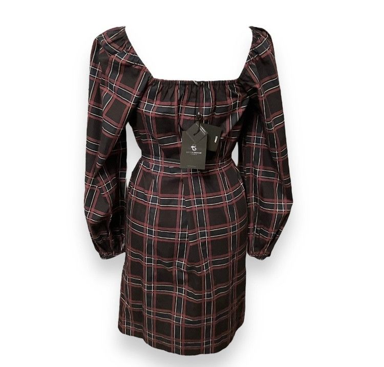 Bruuns Bazaar × Designer Outstanding Bruuns Bazaar 00s Checkered Puff Sleeves Dress Size XS / US 0-2 / IT 36-38 - 7 Thumbnail
