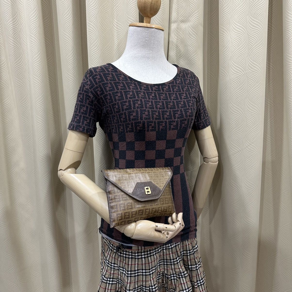 Fendi ‼️YES‼️ VINTAGE FENDI ZUCCHINO MONOGRAM PORTFOLIO CLUTCH BAG Size ONE SIZE - 1 Thumbnail