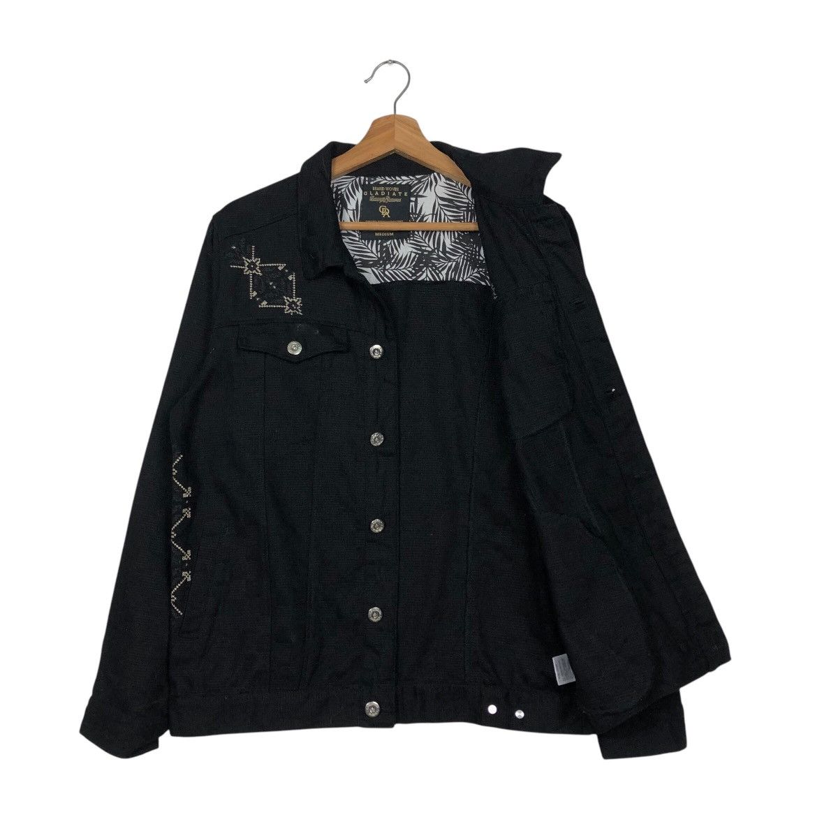 Hysteric Glamour 📌Cropped Biker Jacket Gladiate Black & Gold Design Cargo Size US M / EU 48-50 / 2 - 12 Thumbnail