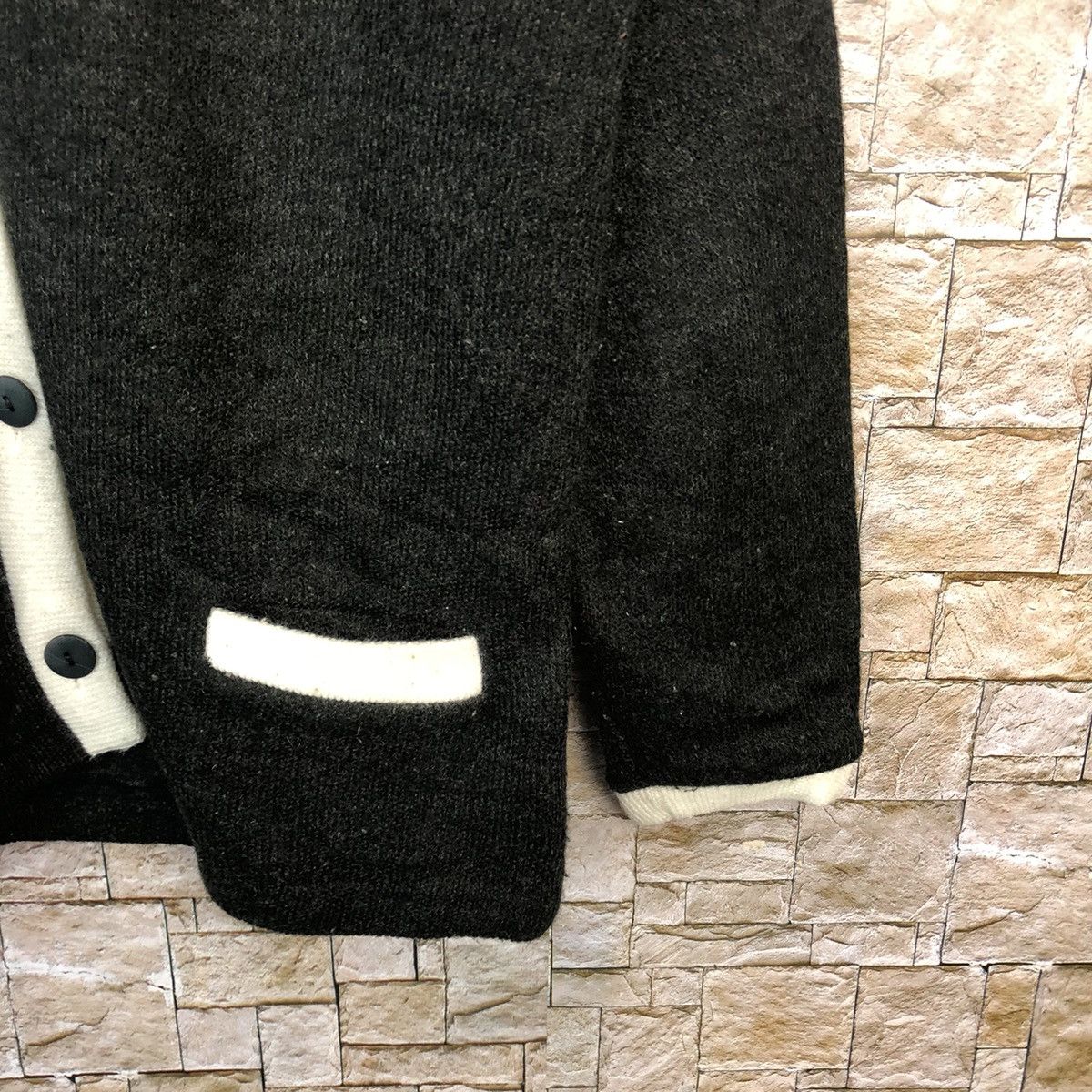 Homespun Knitwear × Japanese Brand The Blue Black japan Cardigan #A868 Size S / US 4 / IT 40 - 8 Thumbnail