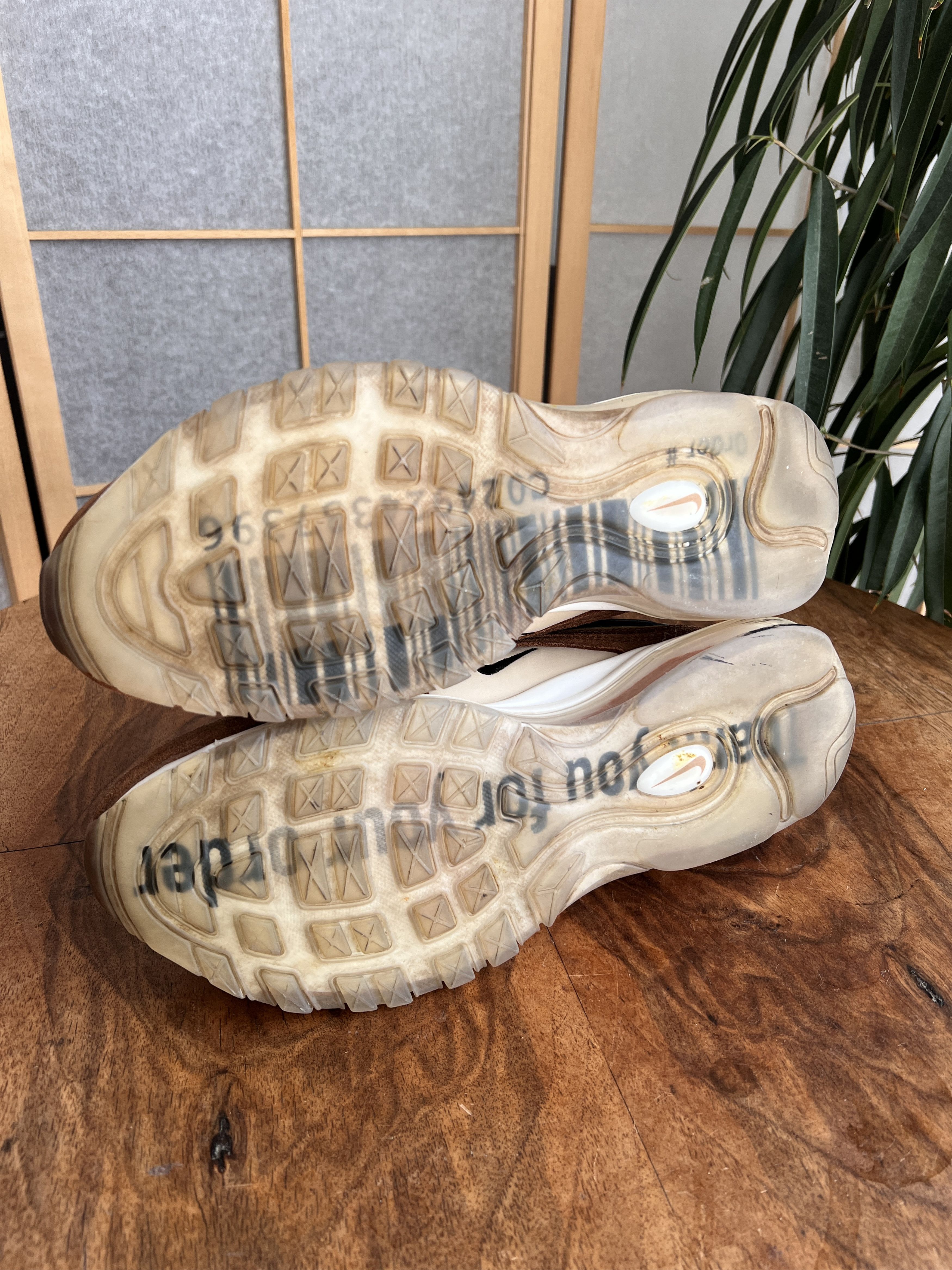 Nike Crazy! Nike Air Max 97 Barcode sneakers Elemental Gold shoes Size US 10.5 / EU 43-44 - 12 Thumbnail