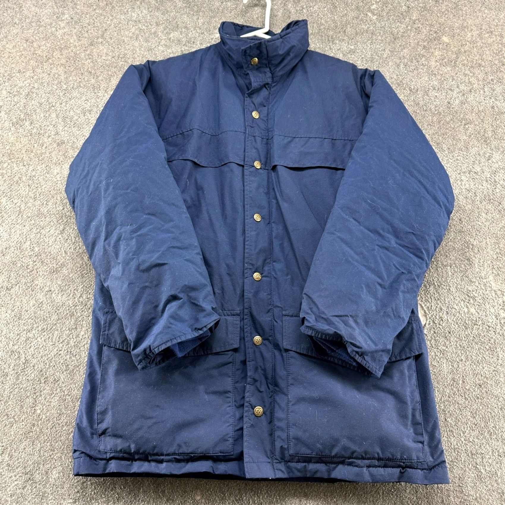 Eddie Bauer VINTAGE Eddie Bauer Jacket Mens L Blue Puffer Down Goretex 90s Weatherproof Zip Snap Quilted Canvas Windproof Exterior Size US L / EU 52-54 / 3 - 2 Thumbnail