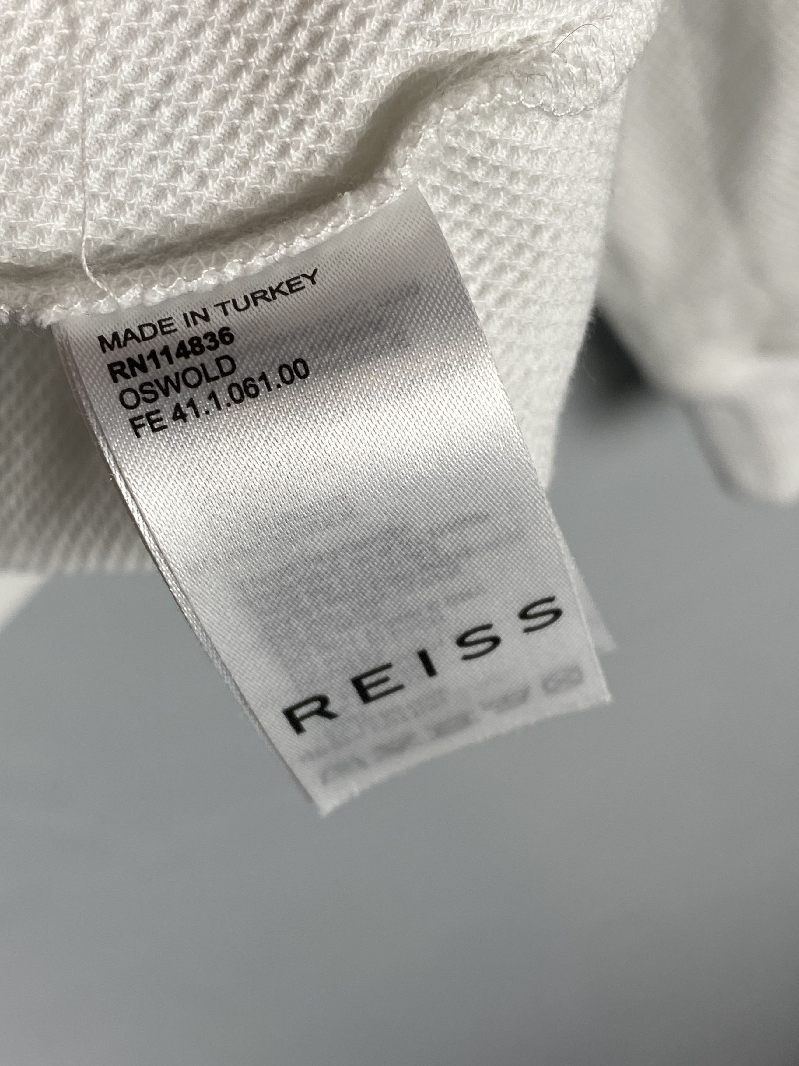 Reiss Reiss White Rancher Textured Wafel Sweatshirt Size US L / EU 52-54 / 3 - 6 Thumbnail