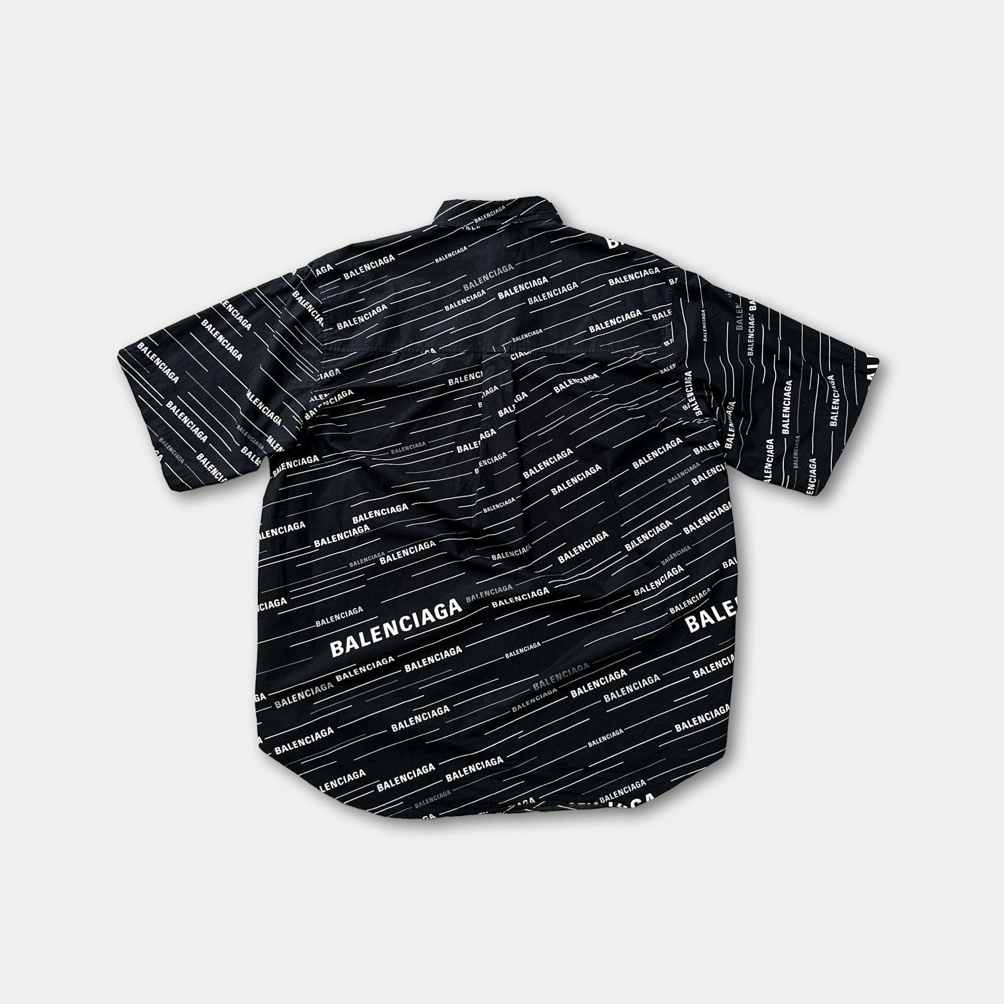 Balenciaga Balenciaga All Over Logo Shirt Size US XL / EU 56 / 4 - 4 Thumbnail