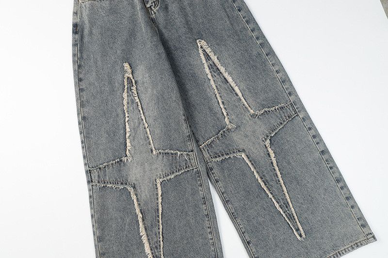 Vintage American retro star embroidered jeans for men Size US 32 / EU 48 - 4 Thumbnail