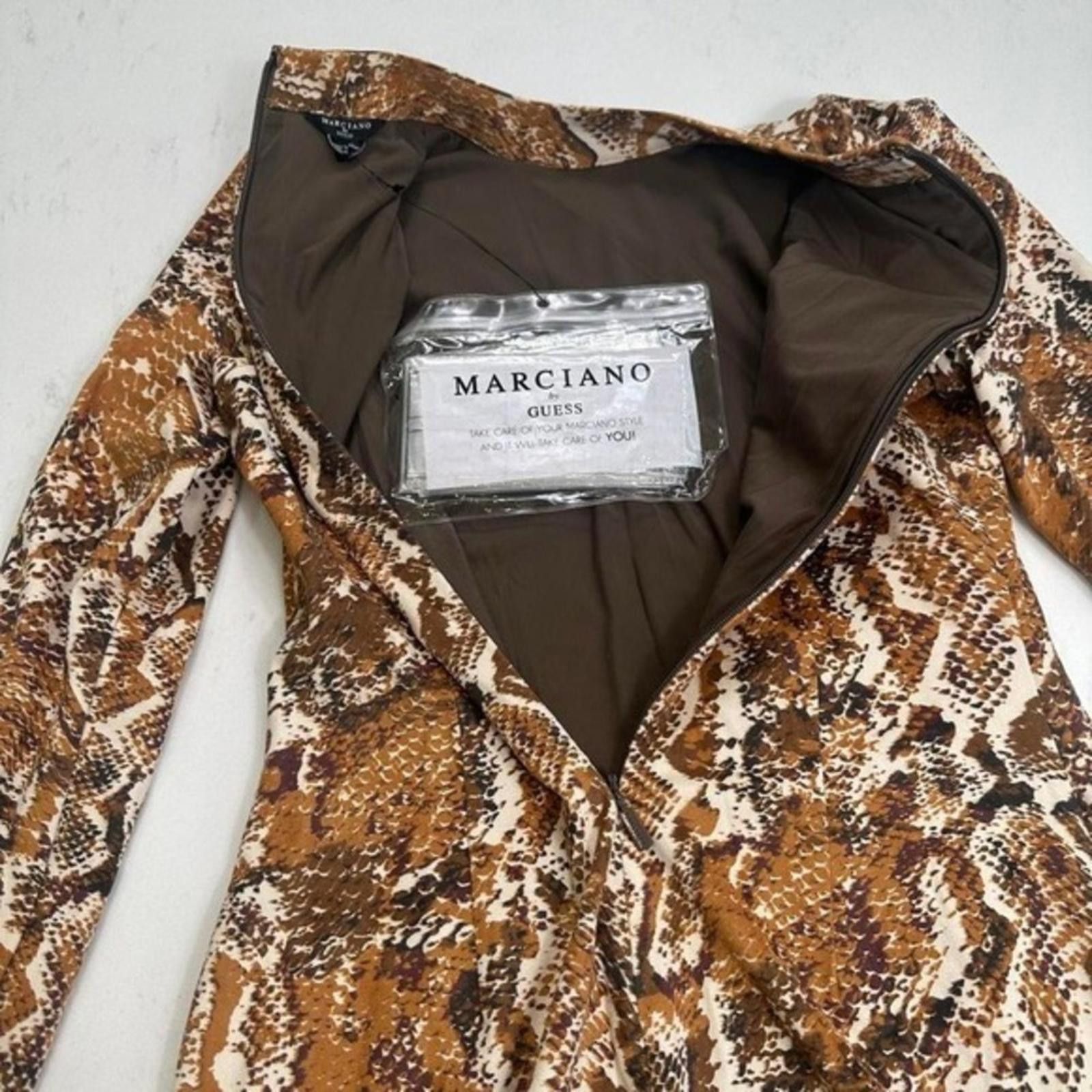 Georges Marciano NWOT Marciano Dress Women US 6 Hudson Tan Brown Snakeskin Size M / US 6-8 / IT 42-44 - 6 Thumbnail