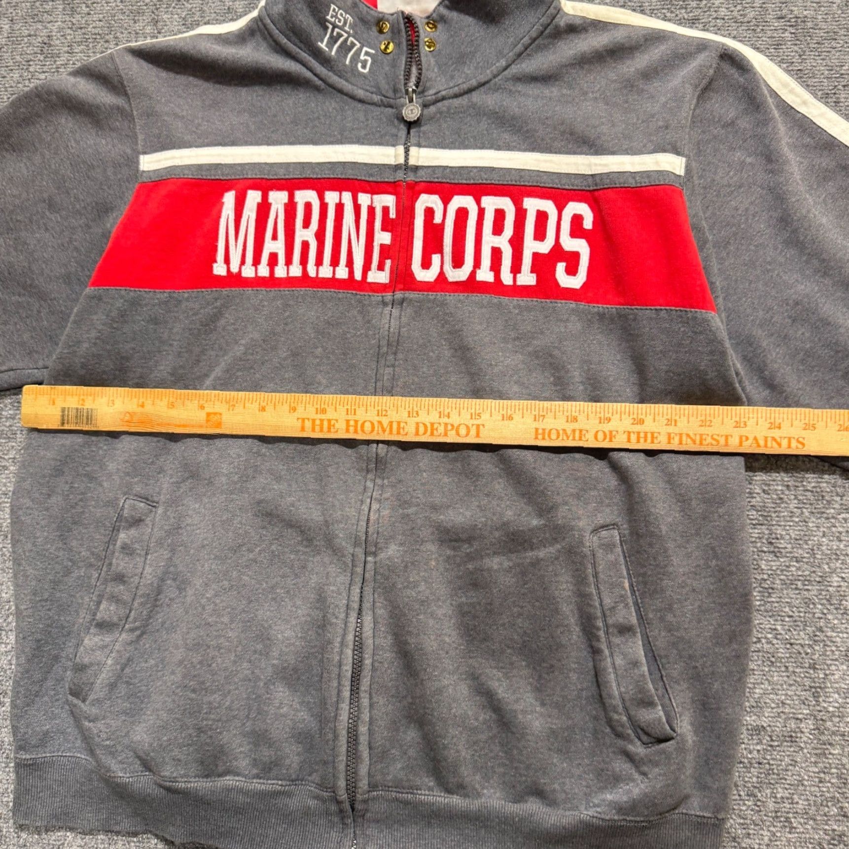 Champion Champion U.S. Marine Corps Jacket Men L Full Zip Gray Size US L / EU 52-54 / 3 - 6 Thumbnail