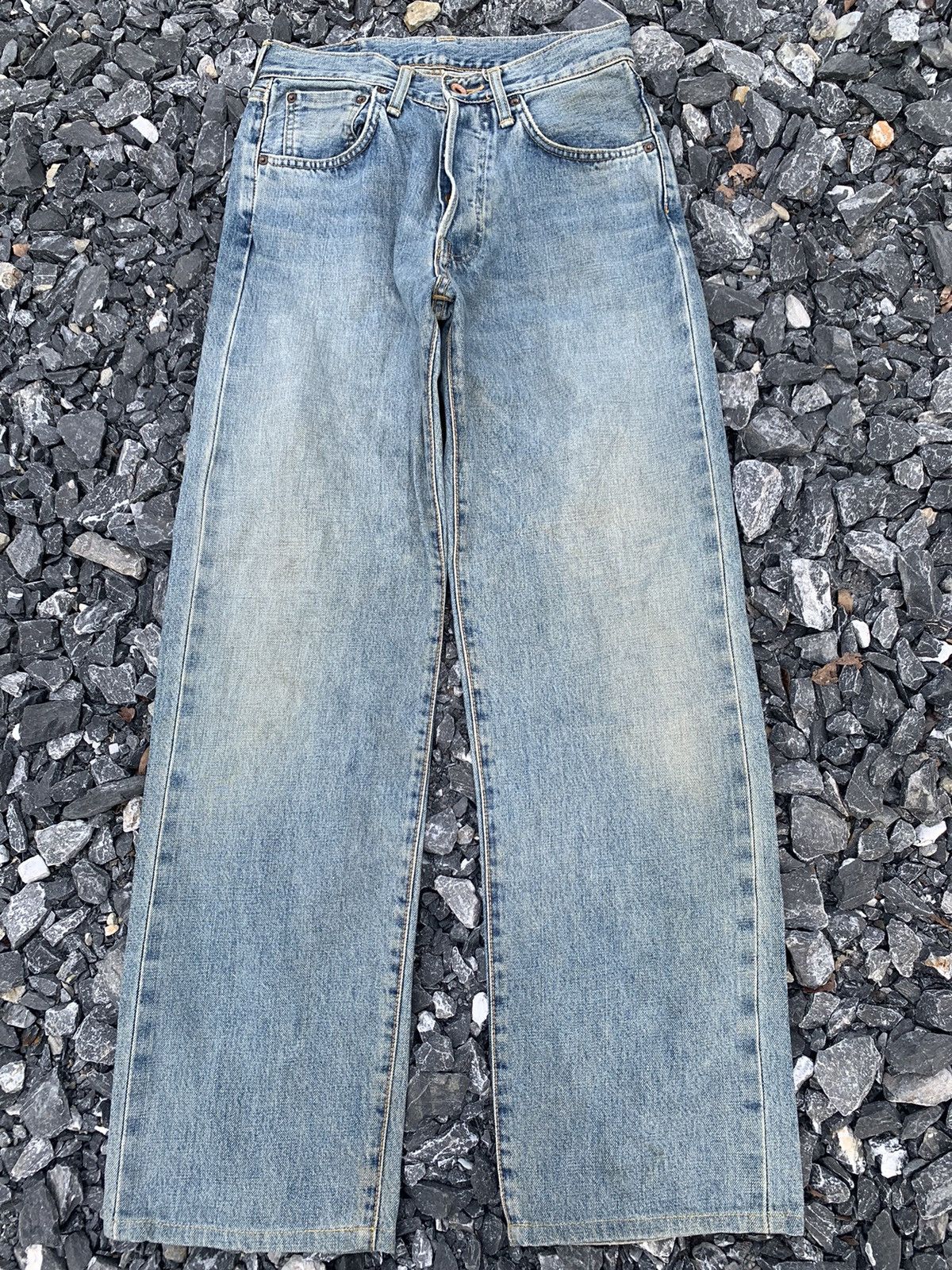 Kapital VINTAGE EDWIN 505X SELVEDGE BUTTON FLY DISTRESSED DENIM Size US 27 - 11 Thumbnail
