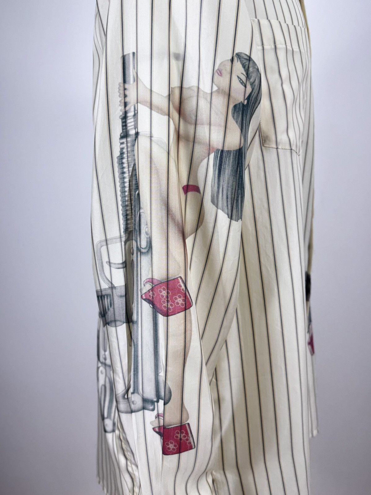 Yohji Yamamoto A/W 2008 Uzi Stripper Pin-Up Shirt Size US L / EU 52-54 / 3 - 10 Thumbnail