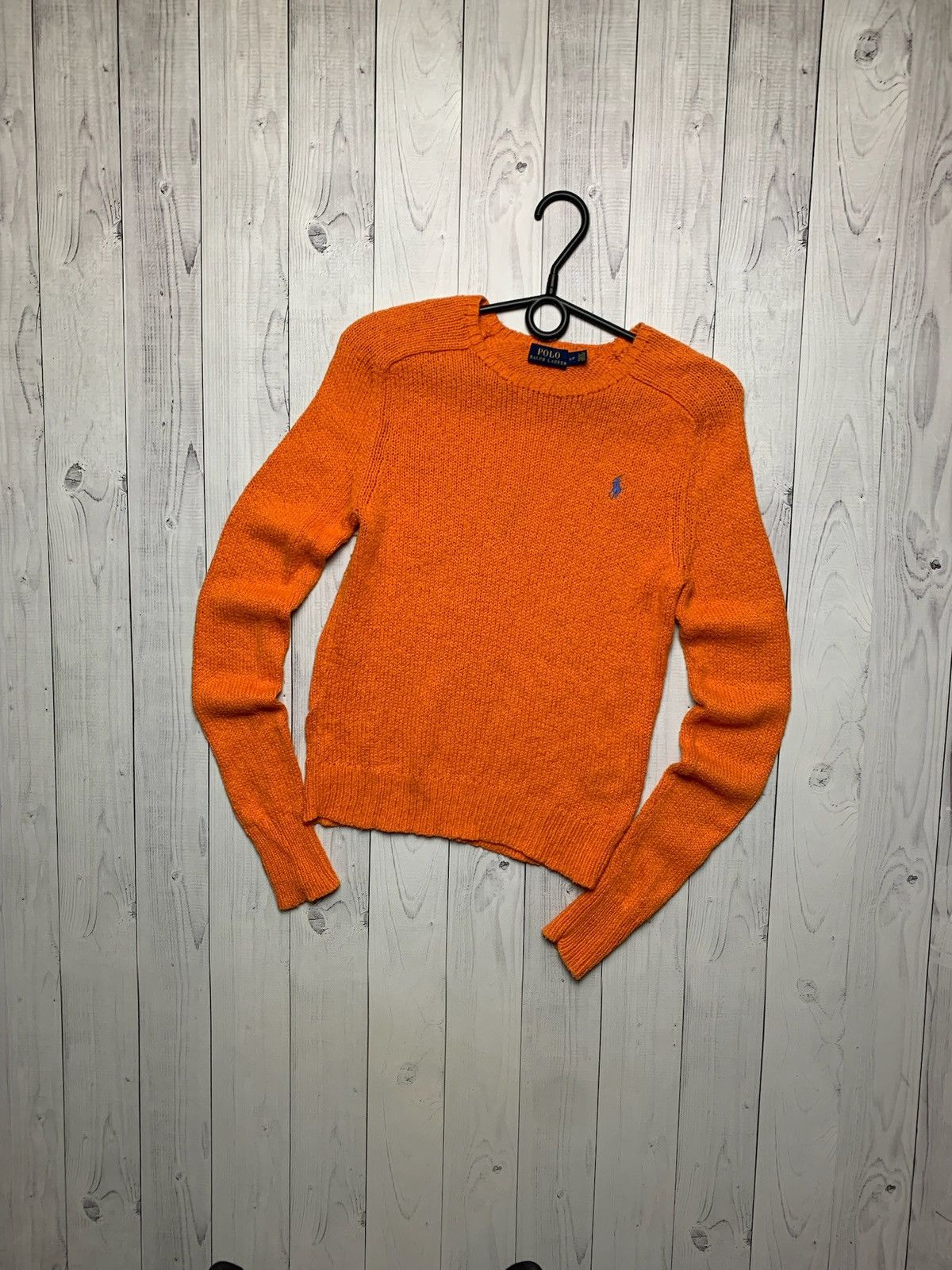 Polo Ralph Lauren × Vintage Vintage polo Ralph Lauren orange sweater Avant-garde Size S Size S / US 4 / IT 40 - 1 Thumbnail