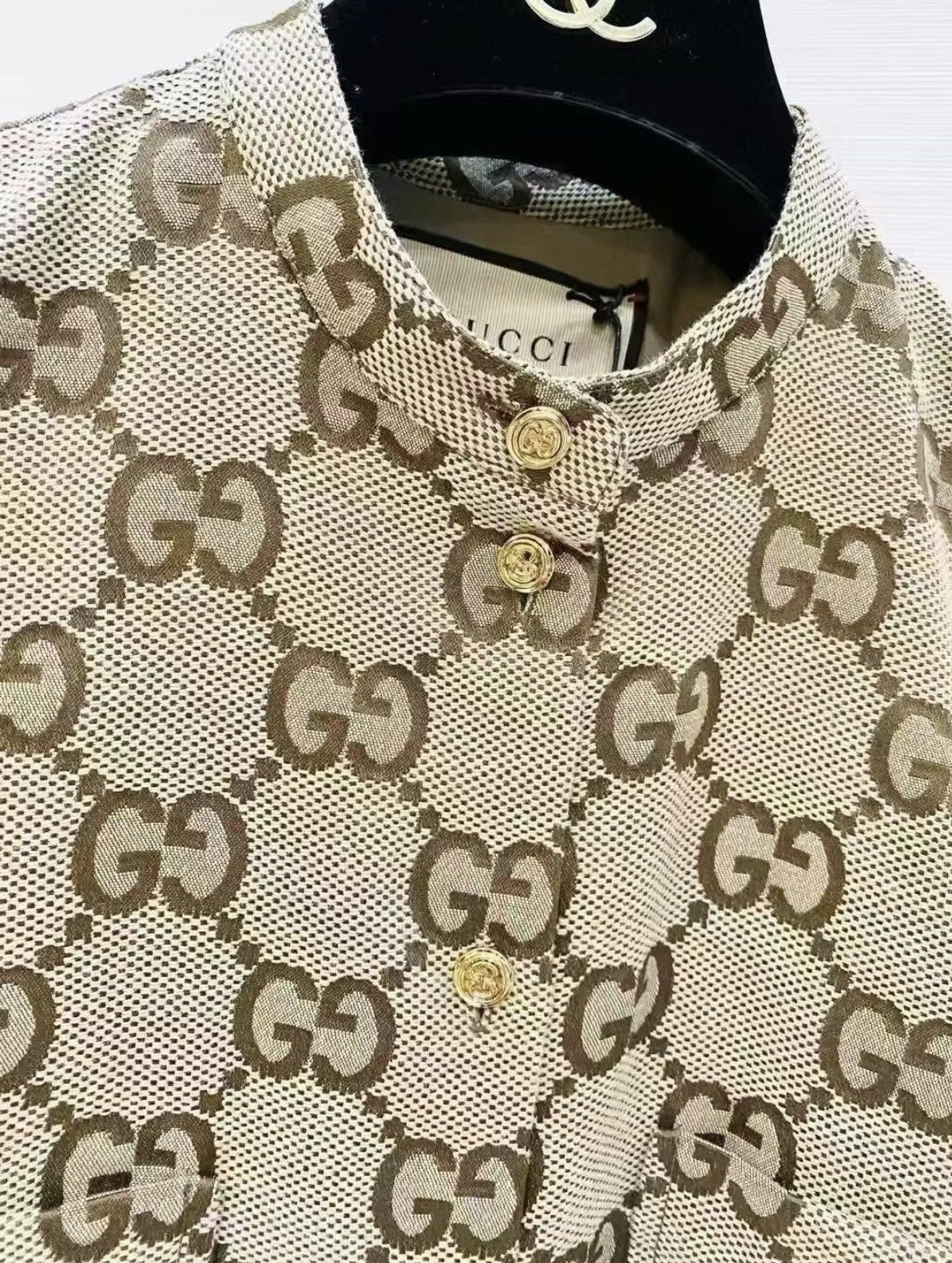 Gucci Gucci Maxi Classic GG Monogram Canvas Shirt Jacket J33 Size XS / US 0-2 / IT 36-38 - 3 Thumbnail
