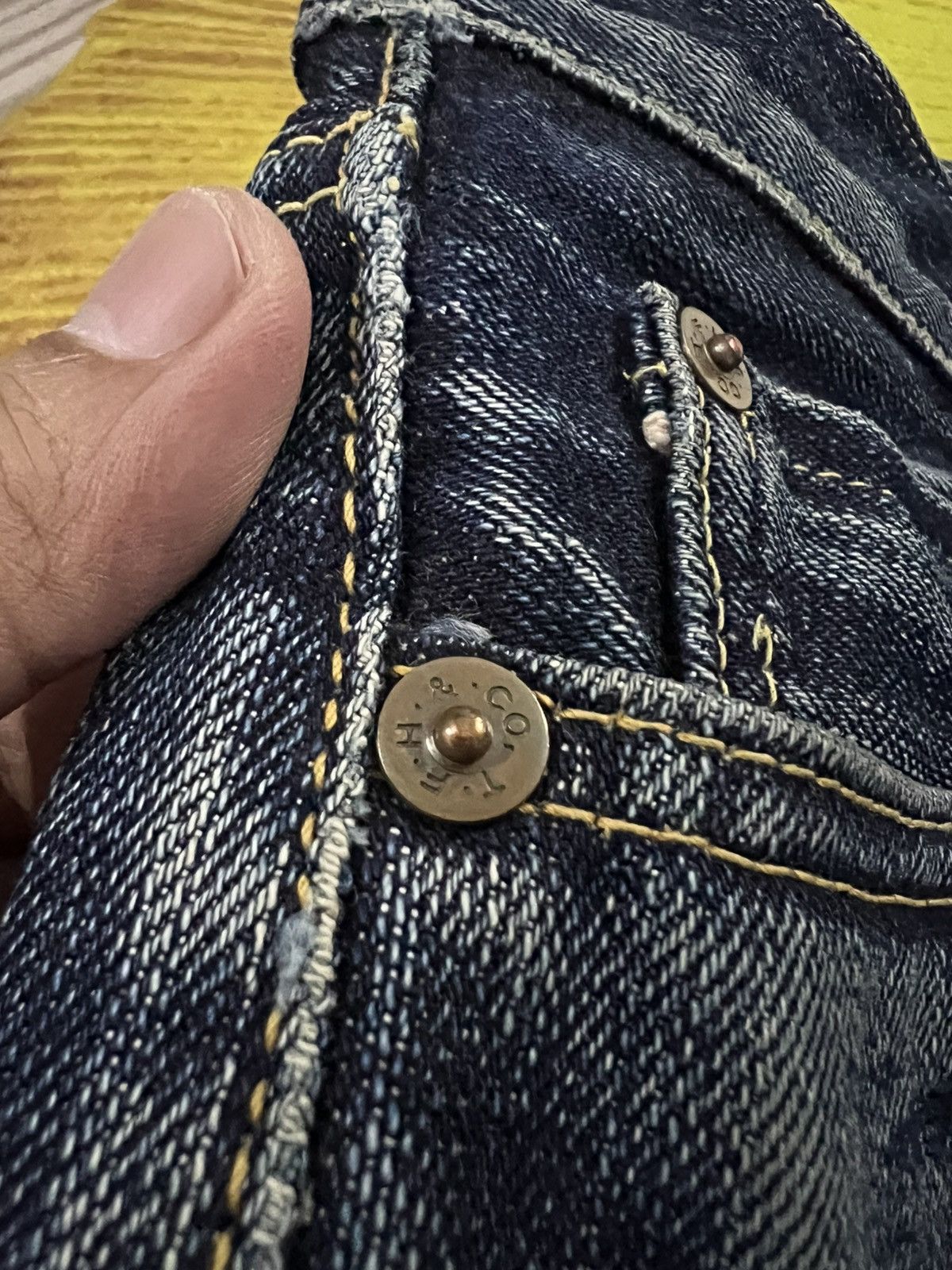 Japanese Brand × The Flat Head × Vintage VINTAGE THE FLAT HEAD DISTRESSED SELVEDGE JEANS Size US 29 - 11 Thumbnail