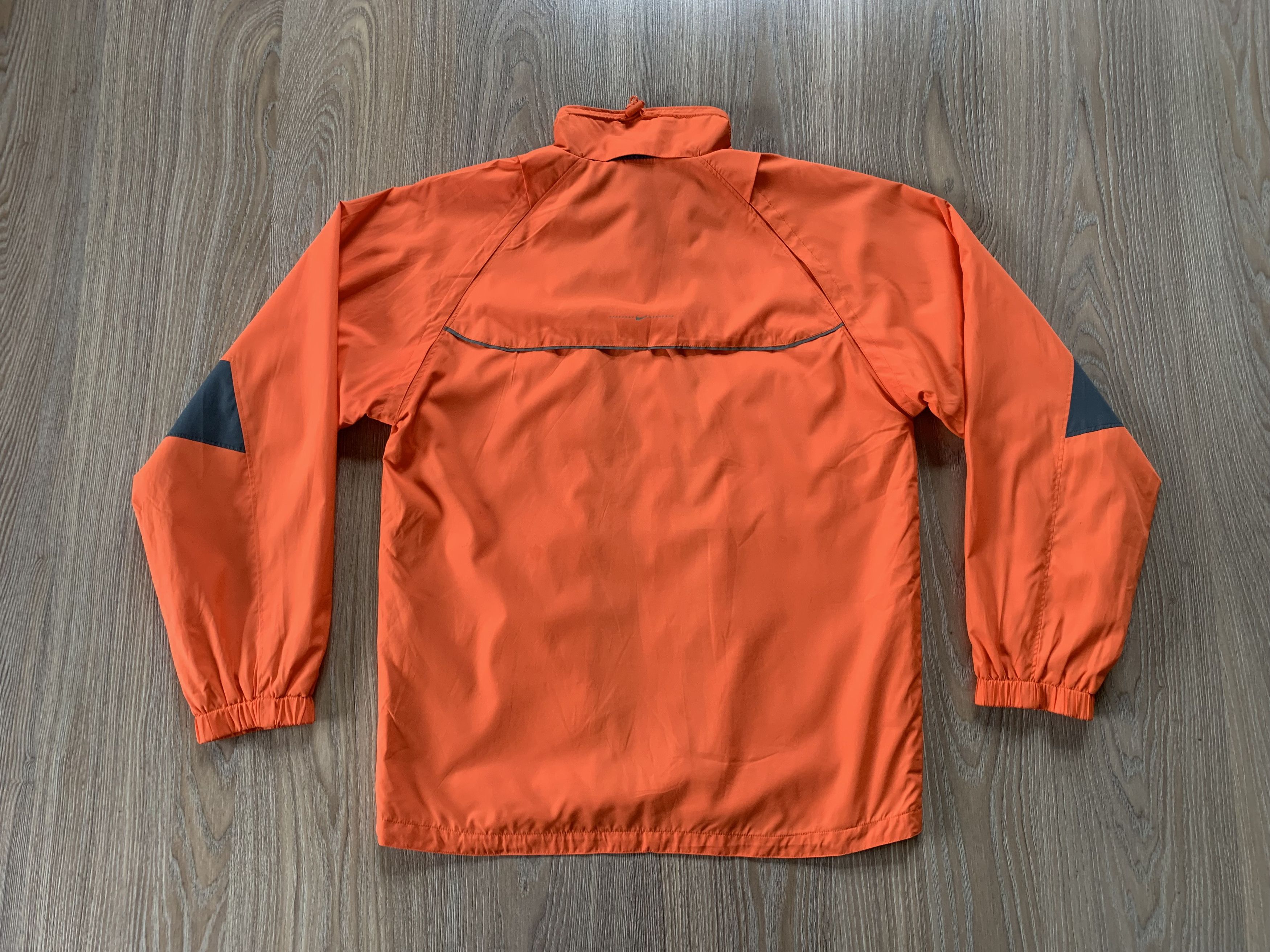 Nike × Vintage Nike Vintage Orange Nylon Reflective Running Jacket Size US L / EU 52-54 / 3 - 3 Thumbnail