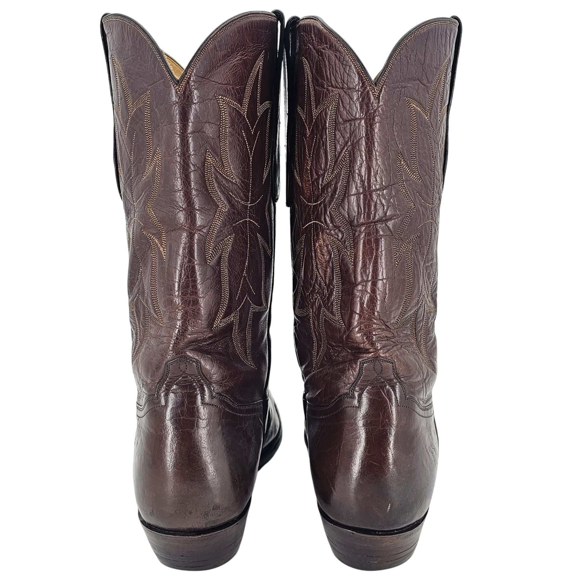 Other Tres Outlaws Falconhead Mens sz 15 Dark Brown Leather Custom Size US 15 / EU 48 - 9 Thumbnail