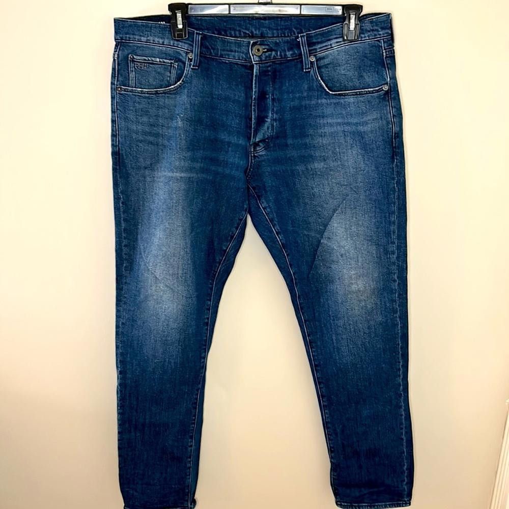 Designer G-Star RAW Straight Tapered 36/32 - 99% Ctn 1% el - med blue Size US 36 / EU 52 - 2 Thumbnail