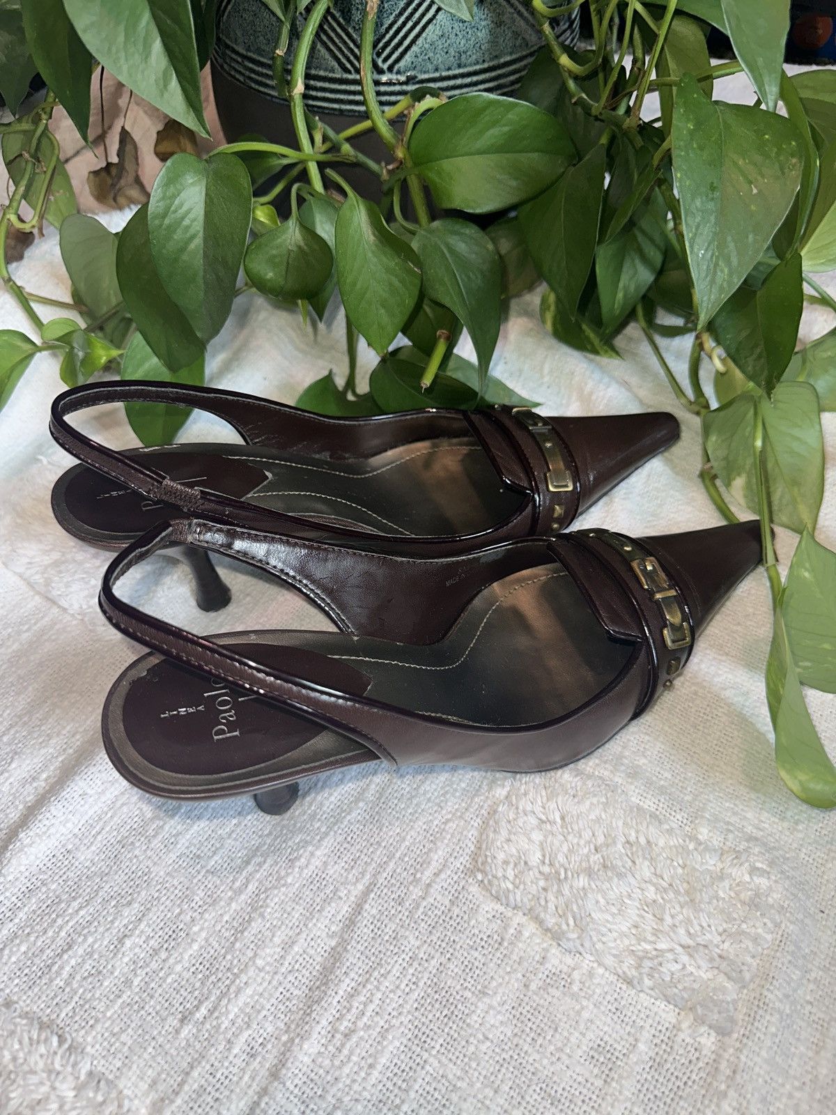 Vintage Linea Paolo Kitten Heels Size US 8 / IT 38 - 4 Thumbnail