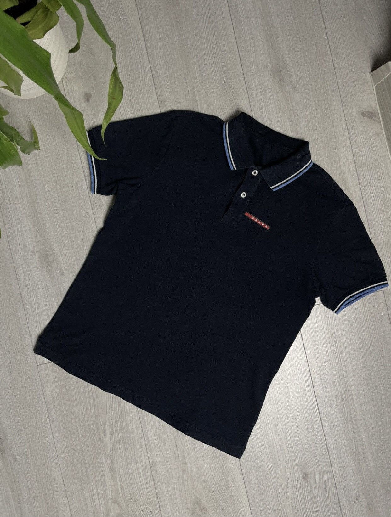 Prada Prada red tab navy polo shirt Size US M / EU 48-50 / 2 - 1 Thumbnail