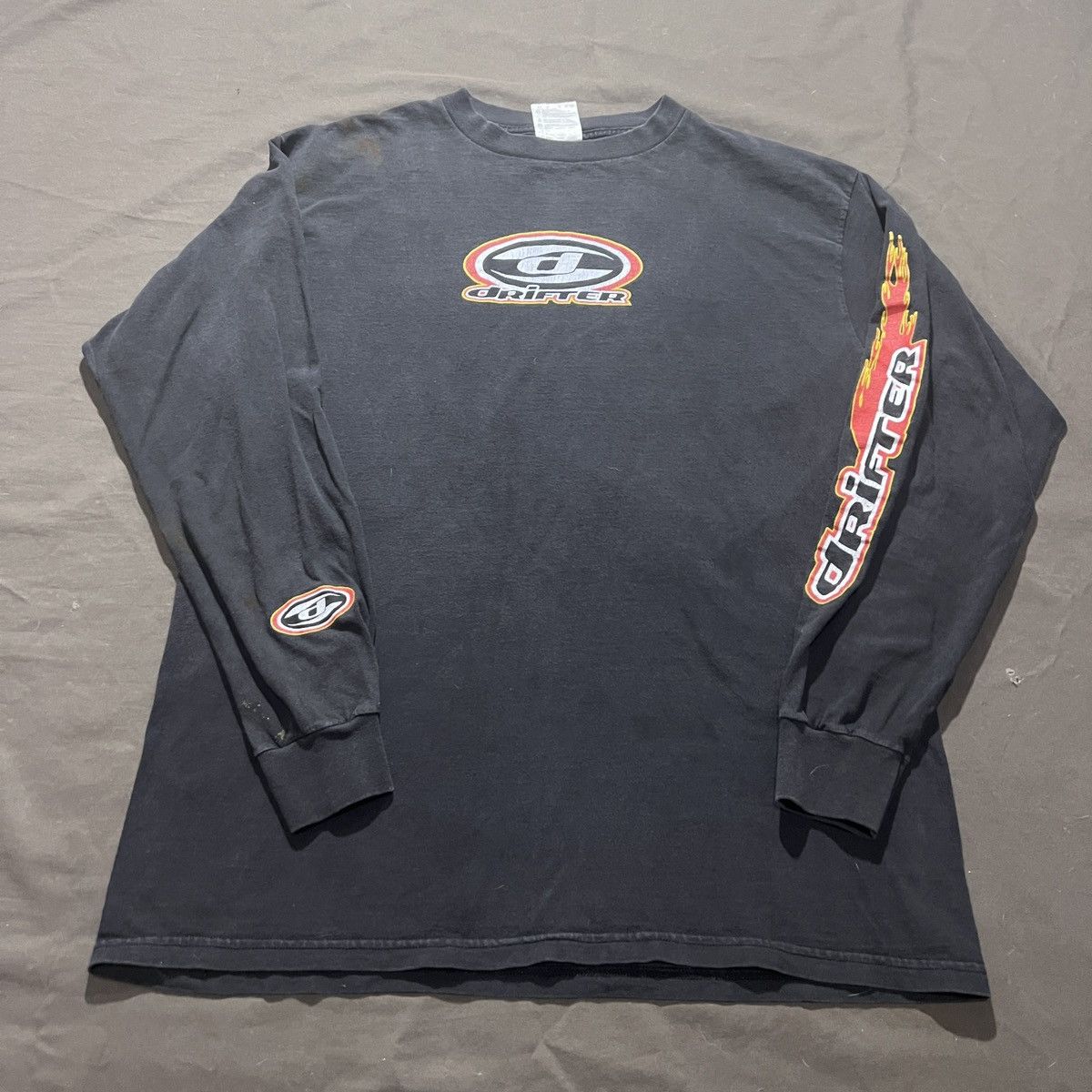 Vintage Vintage 90s Drifter Motocross Bike Fire Graphic Tee Faded Size US L / EU 52-54 / 3 - 1 Thumbnail
