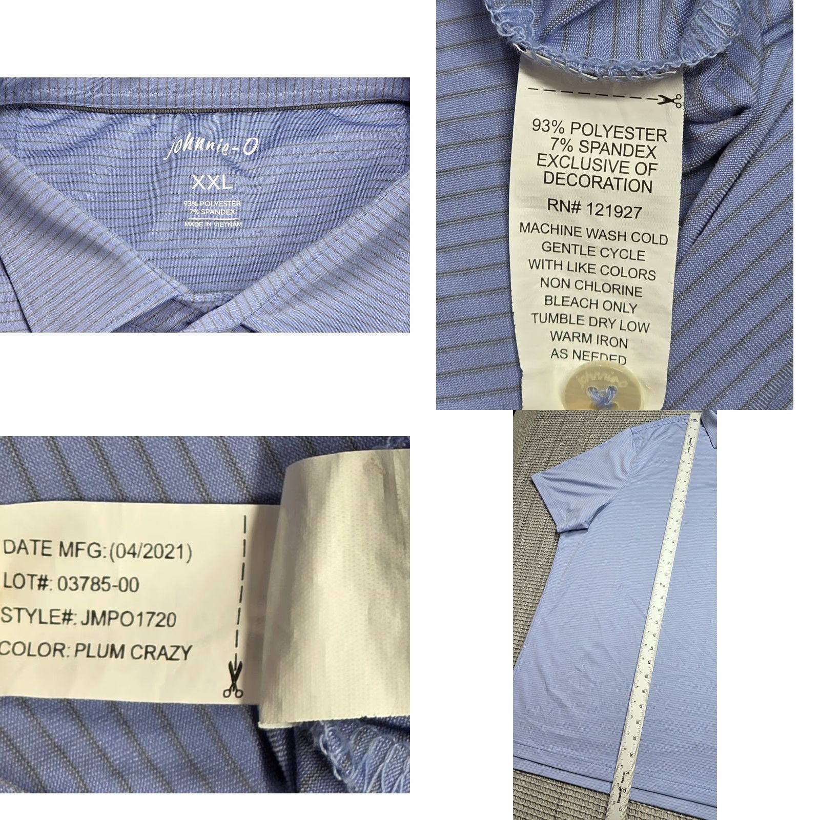 johnnie-O johnnie-O Polo Shirt Men 2XL Short Sleeve Purple Plum Crazy Starmount Logo embroidered Button-Up Casual Activewear Polo Clothing Size US XXL / EU 58 / 5 - 8 Thumbnail