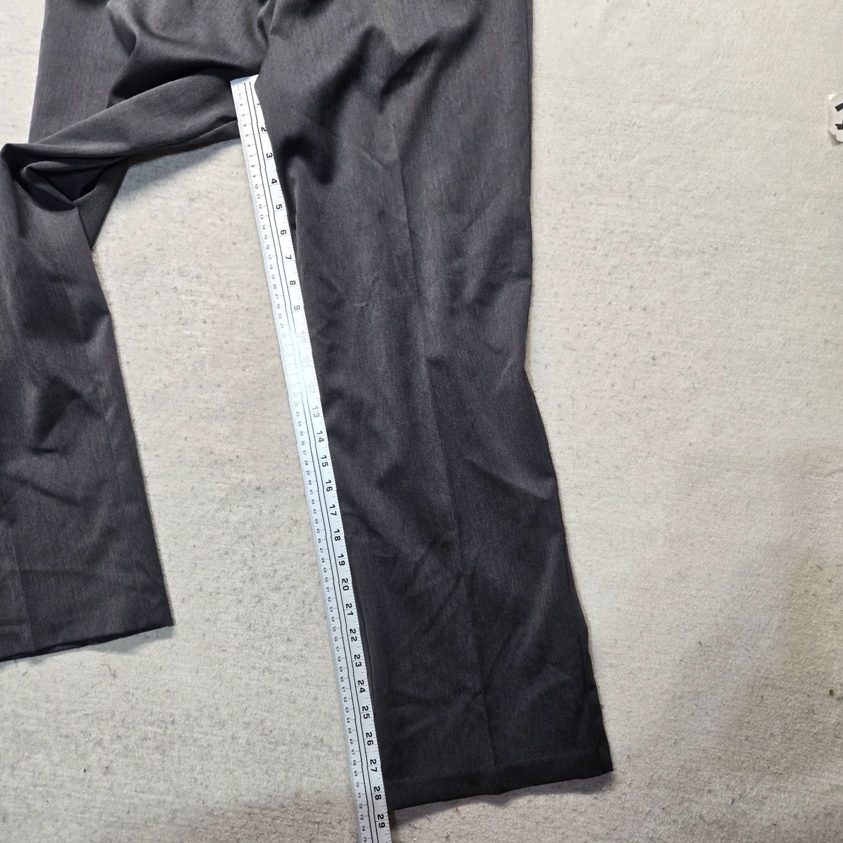 Vintage BRIGGS NEW YORK Pants Women Wide Leg Gray Stretch Flat Front High Waist Slacks 12 Size 34" / US 12 / IT 48 - 7 Thumbnail
