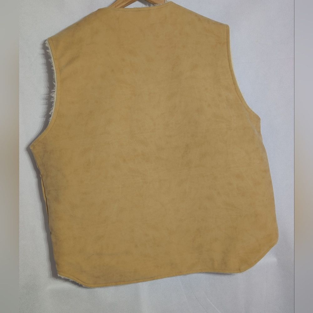 Swingster Swingster Vintage Men's XL Tan Faux Shearling Vest Shawnee Size US XL / EU 56 / 4 - 4 Thumbnail