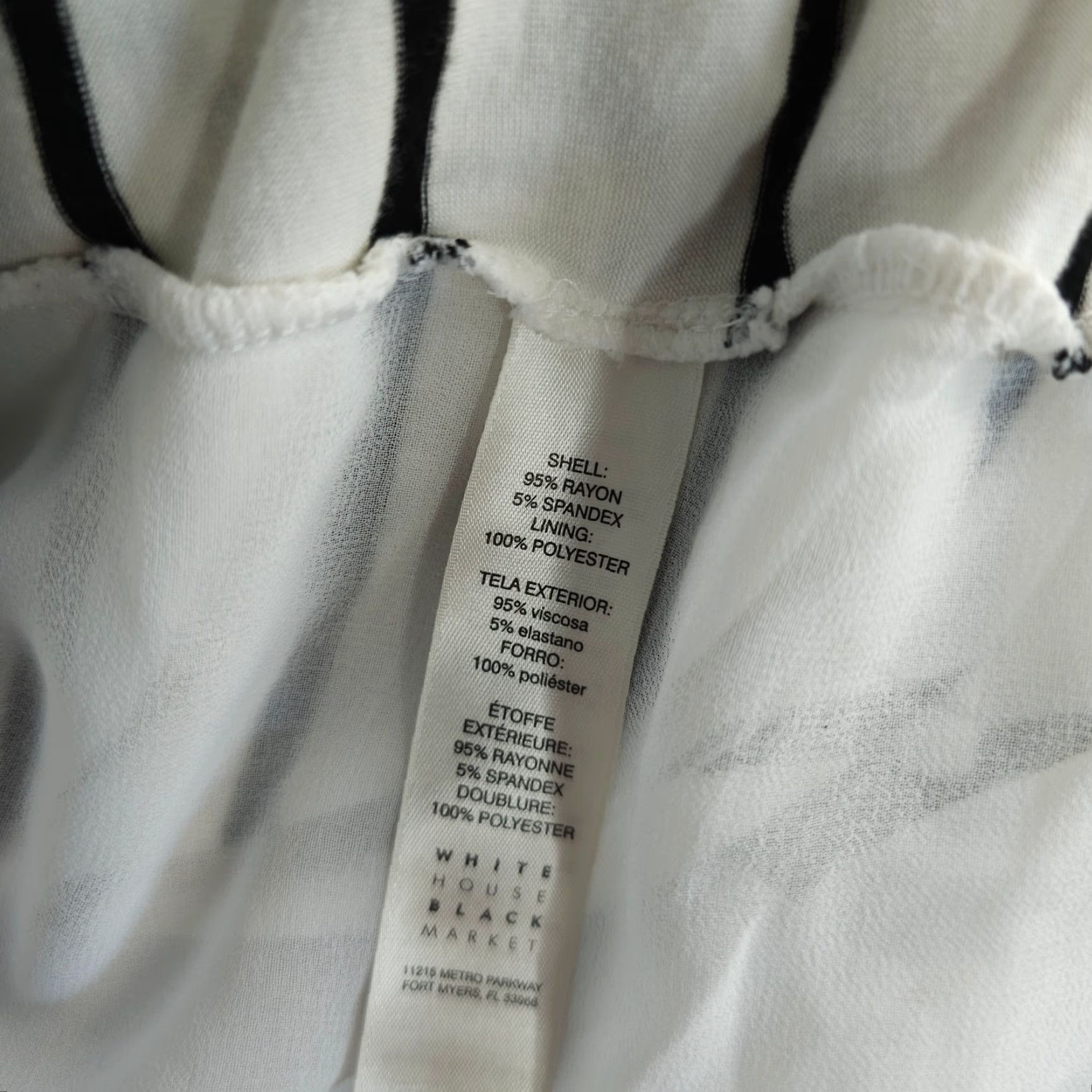 White House Black Market White House Black Market Cardigan M White Black Striped Sheer Hem Waterfall Top Size M / US 6-8 / IT 42-44 - 4 Thumbnail