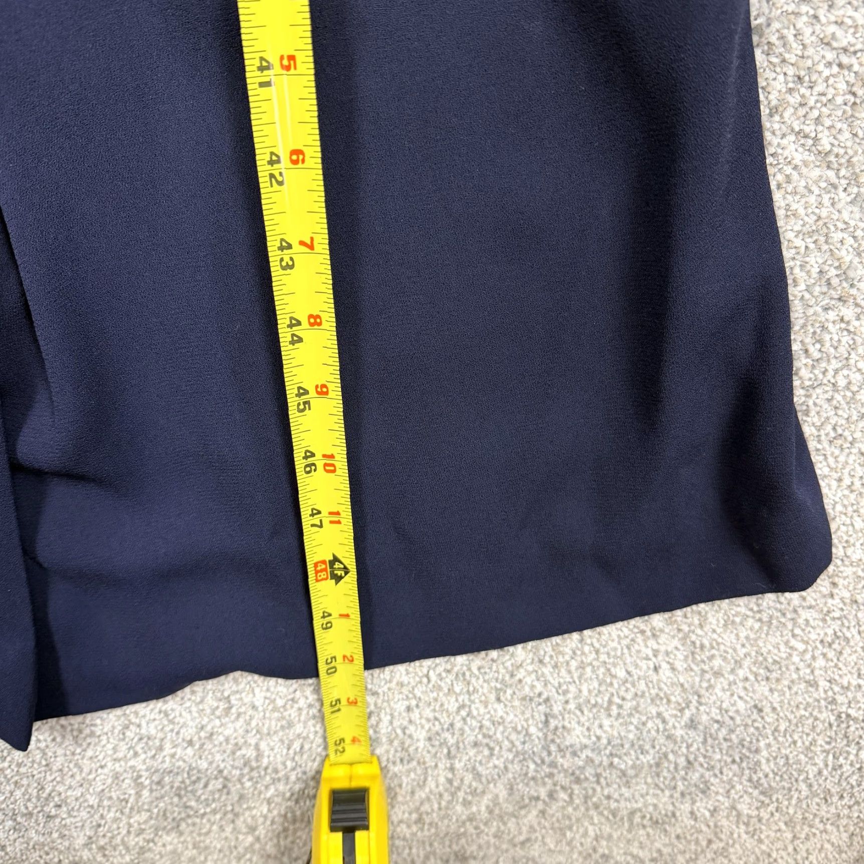 Vintage VINTAGE DW3 for David Warren Dress Navy Collared Workwear Office Chic Woman 8 Blue Short Sleeve A-Line Maxi Size M / US 6-8 / IT 42-44 - 3 Thumbnail