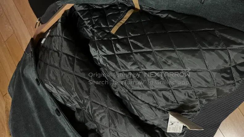 Neighborhood Neighborhood Cotton Jacket Fleece Lined Leather Sleeves Size US L / EU 52-54 / 3 - 7 Thumbnail