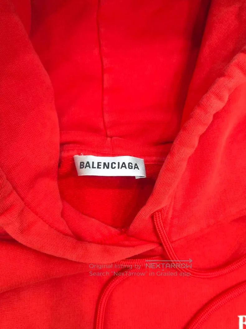 Balenciaga Balenciaga Cola Wave Pattern Hooded Long Sleeve Sweatshirt Size US L / EU 52-54 / 3 - 3 Thumbnail
