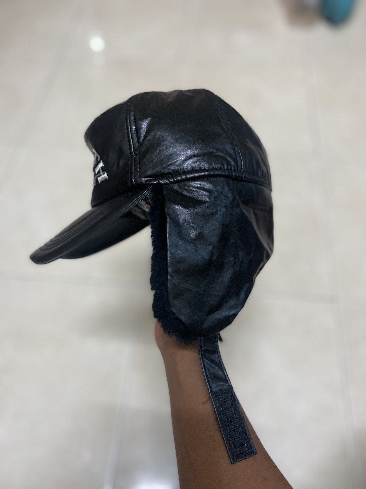 Japanese Brand × Vintage LEATHER TRAPPER HAT WITH EAR WARMER FLAP AIR FORTH AFMDE Size ONE SIZE - 3 Thumbnail