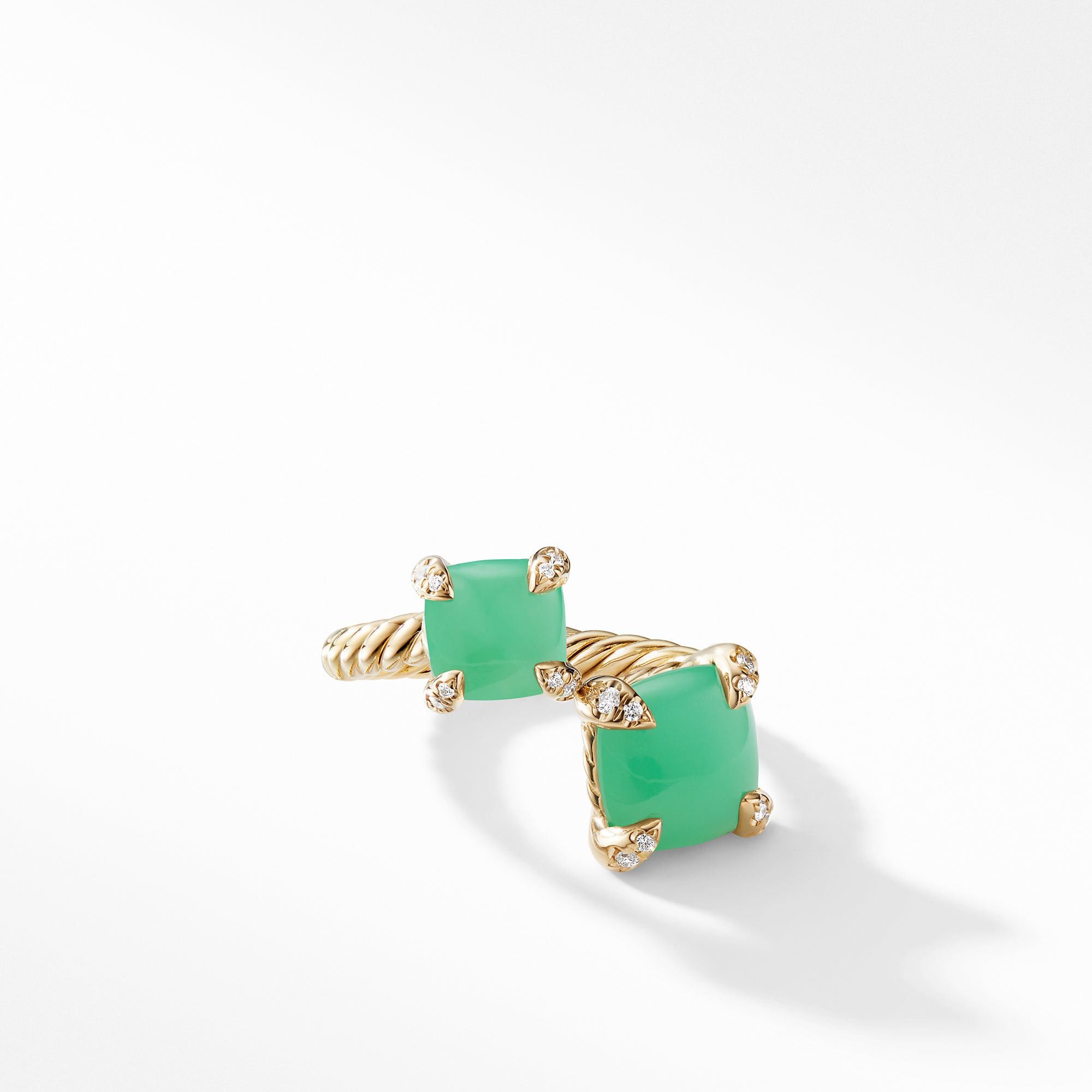 David Yurman o1w1db10325 Ring with Chrysoprase and Diamonds in 18K Gold Size ONE SIZE - 1 Preview