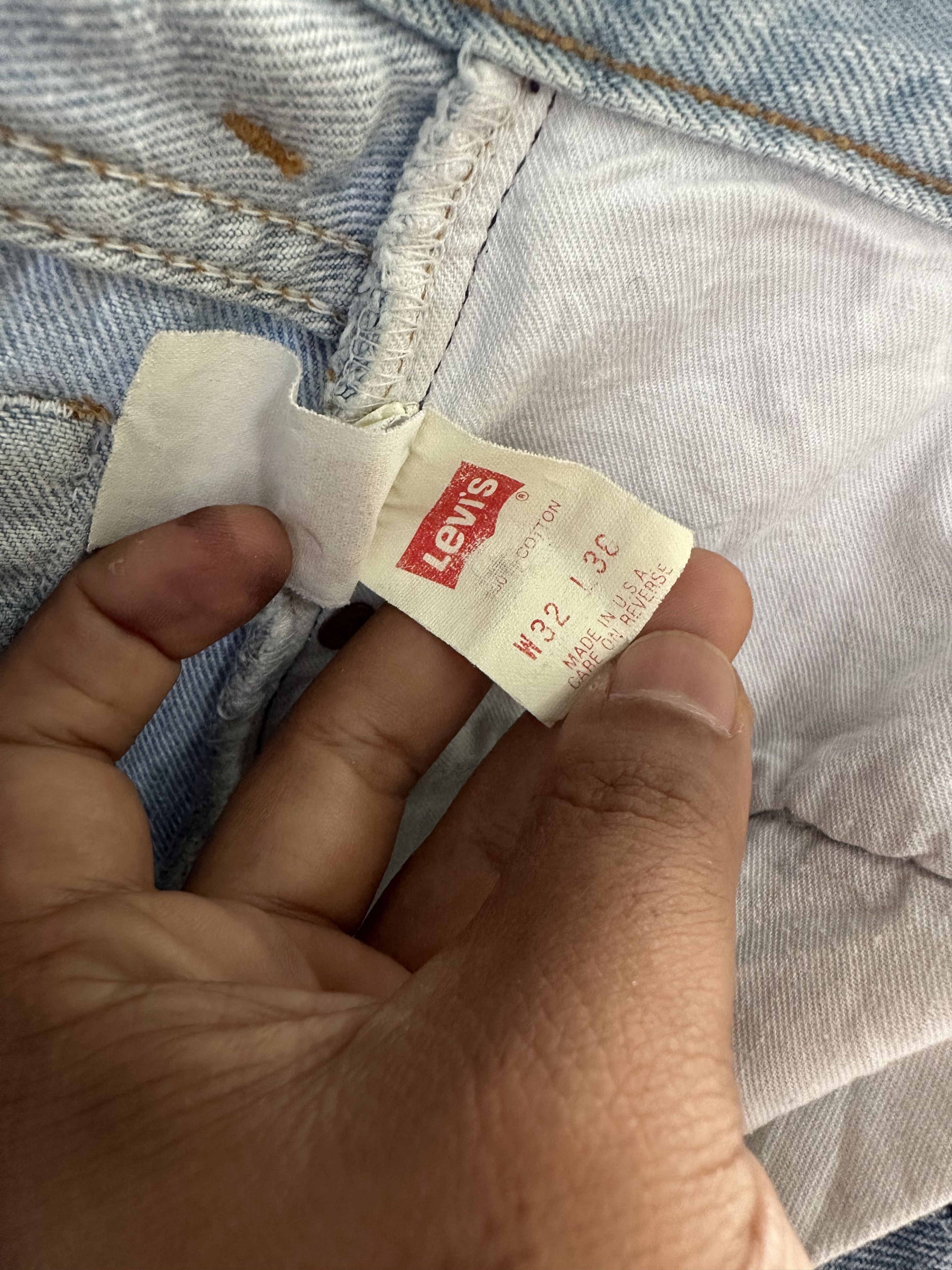 Levi's Vintage 1993 Levi's 501 Distressed Denim Jeans Size US 30 / EU 46 - 22 Thumbnail