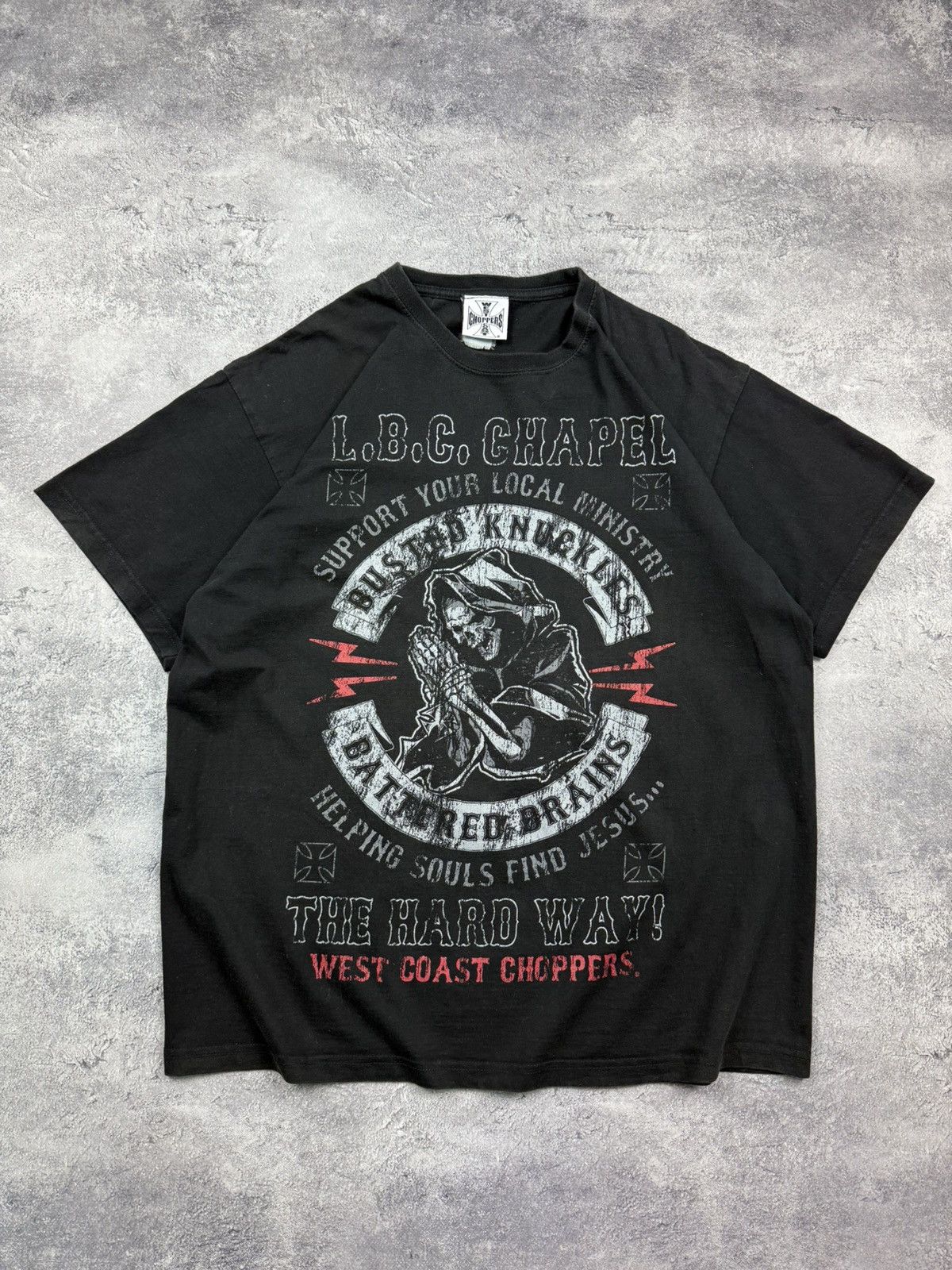 West Coast Choppers Vintage West Coast Choppers T-Shirt Skull Tee Size US L / EU 52-54 / 3 - 3 Thumbnail